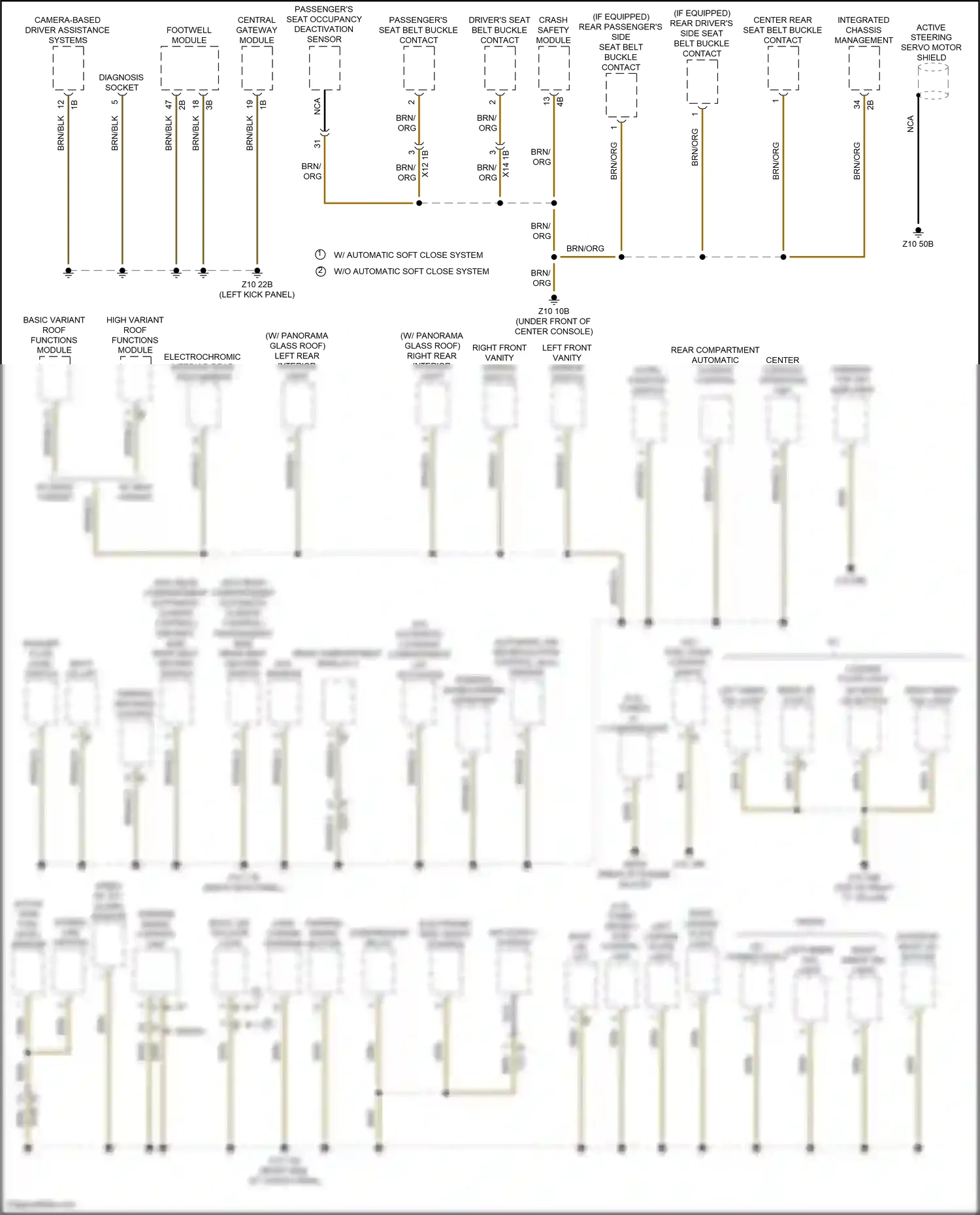 Wiring diagram central gateway module for BMW 5 series F10/F11 facelift (2013-2017) (12 of 21)