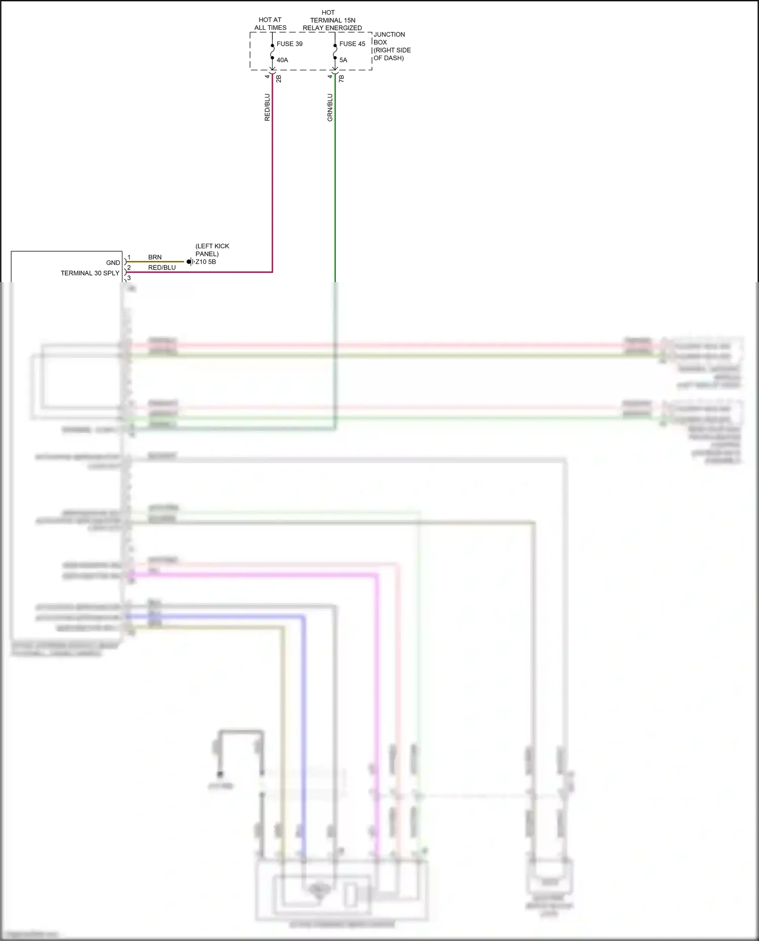 Wiring diagram central gateway module for BMW 5 series F10/F11 facelift (2013-2017) (1 of 21)