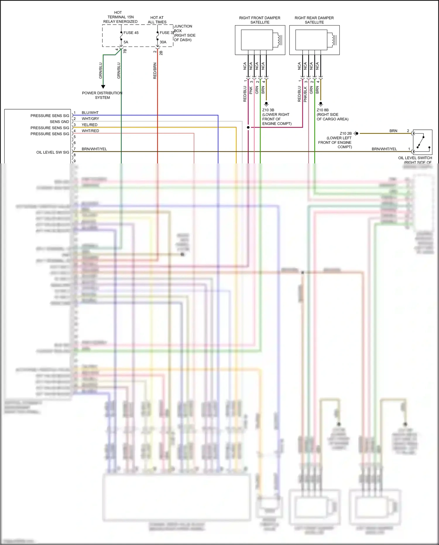Wiring diagram central gateway module for BMW 5 series F10/F11 facelift (2013-2017) (5 of 21)