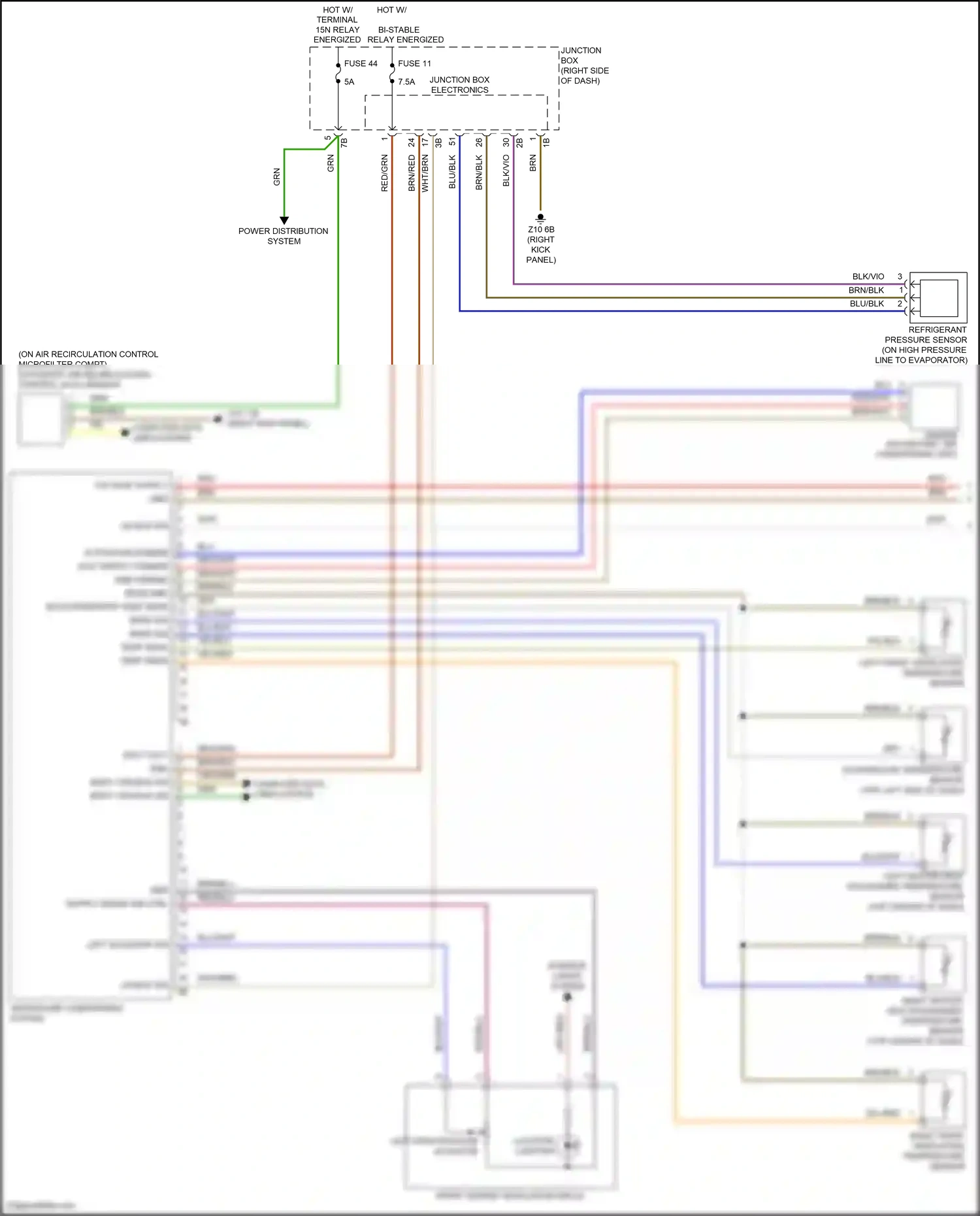 Wiring diagram computer data lines system for BMW 5 series F10/F11 facelift (2013-2017) (13 of 107)