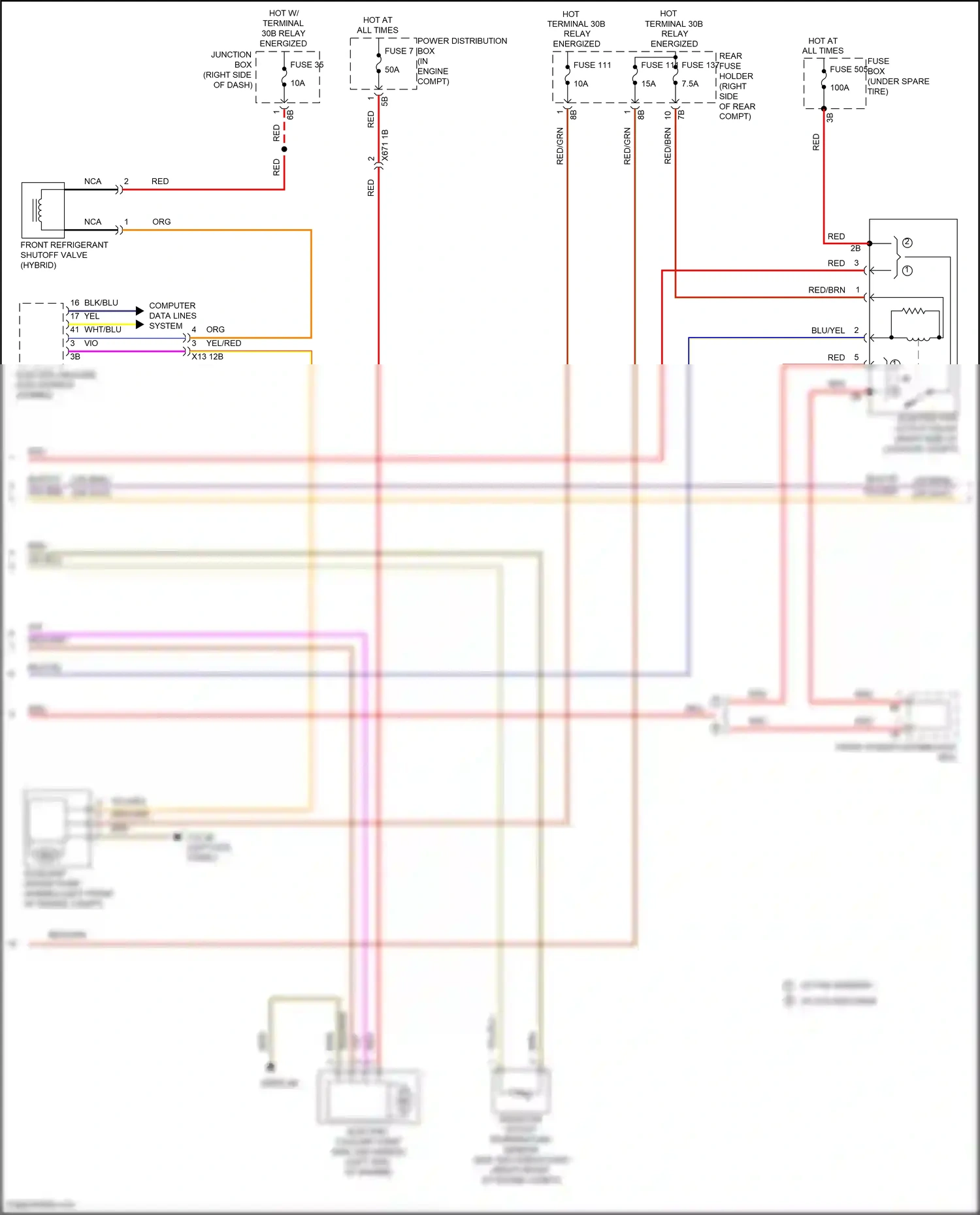Wiring diagram computer data lines system for BMW 5 series F10/F11 facelift (2013-2017) (81 of 107)