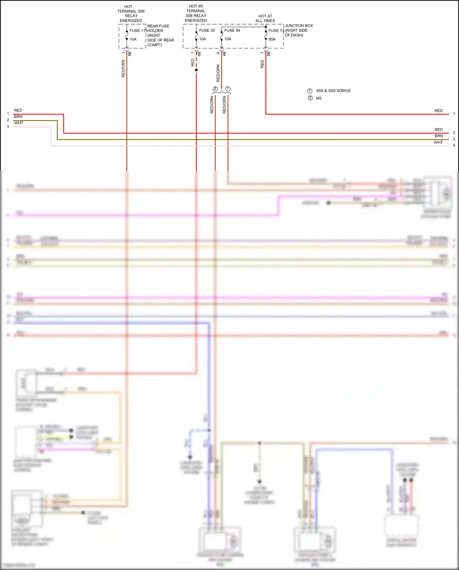 Wiring diagram computer data lines system for BMW 5 series F10/F11 facelift (2013-2017) (93 of 107)