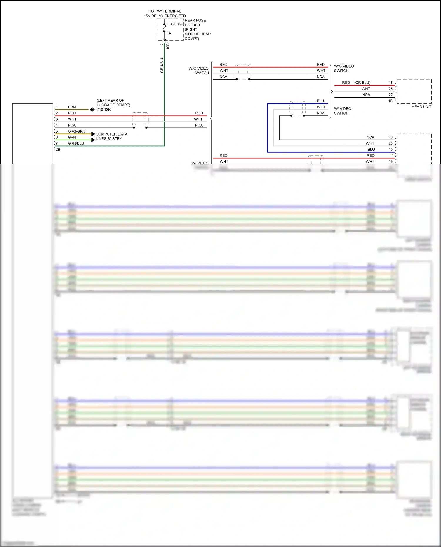 Wiring diagram computer data lines system for BMW 5 series F10/F11 facelift (2013-2017) (63 of 107)