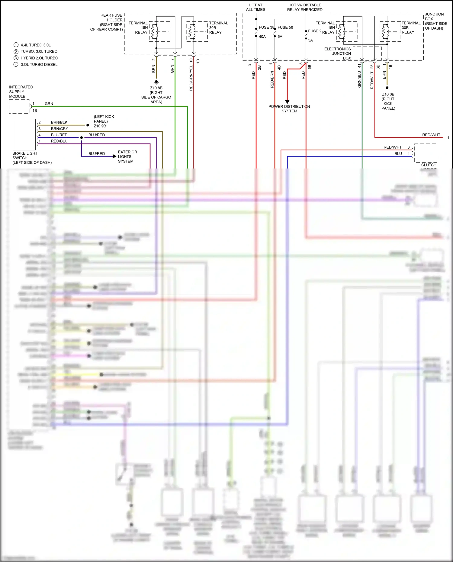 Wiring diagram computer data lines system for BMW 5 series F10/F11 facelift (2013-2017) (61 of 107)
