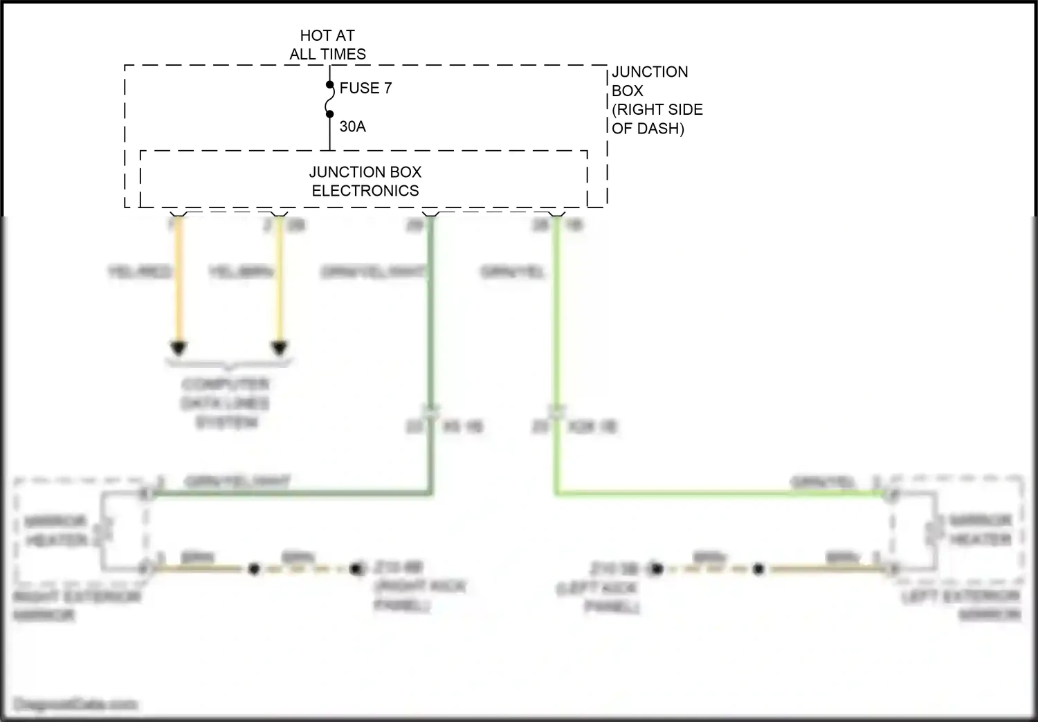 Wiring diagram computer data lines system for BMW 5 series F10/F11 facelift (2013-2017) (24 of 107)