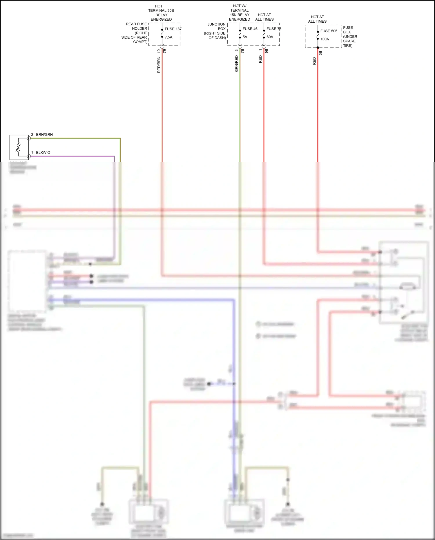 Wiring diagram computer data lines system for BMW 5 series F10/F11 facelift (2013-2017) (5 of 107)