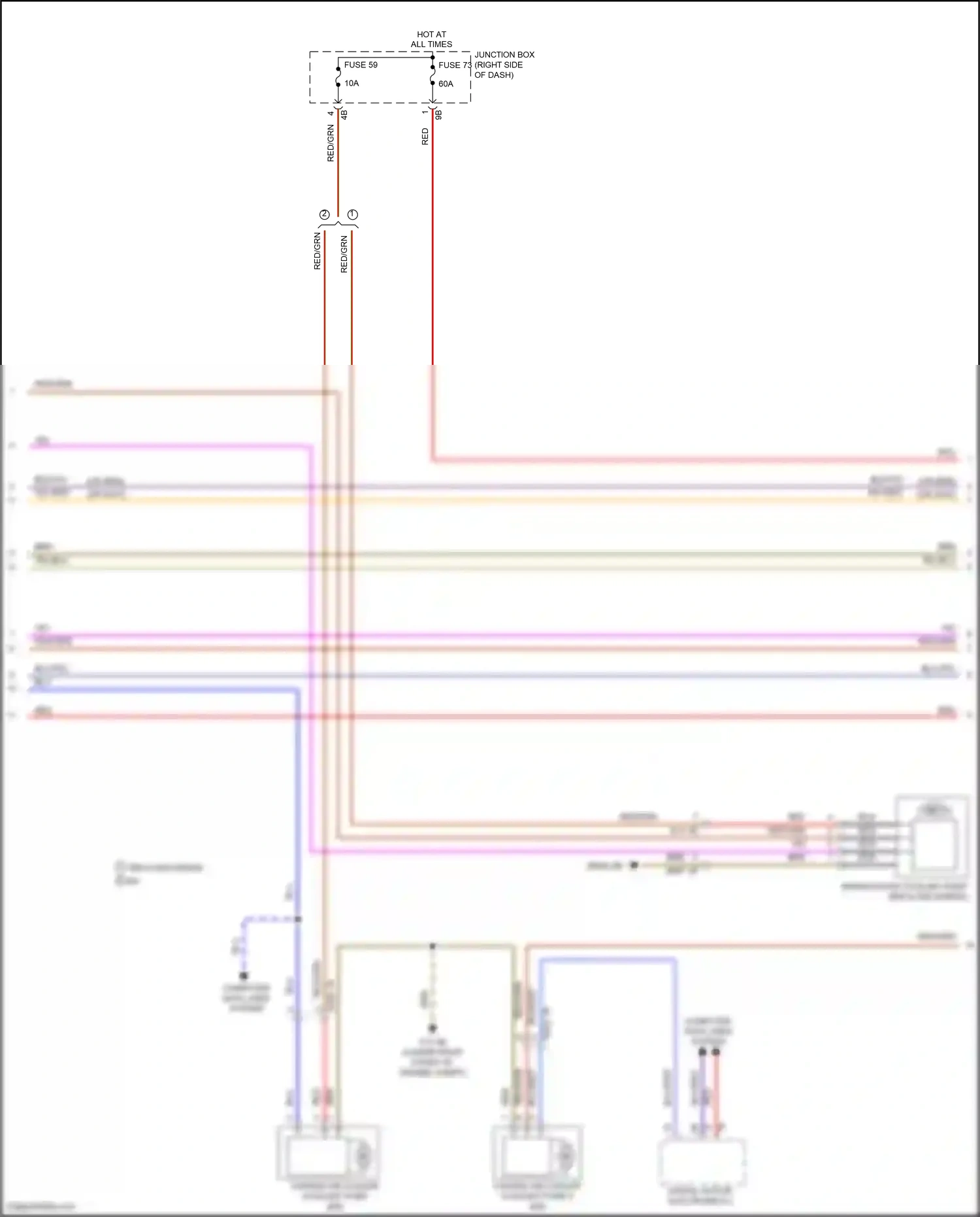 Wiring diagram computer data lines system for BMW 5 series F10/F11 facelift (2013-2017) (99 of 107)