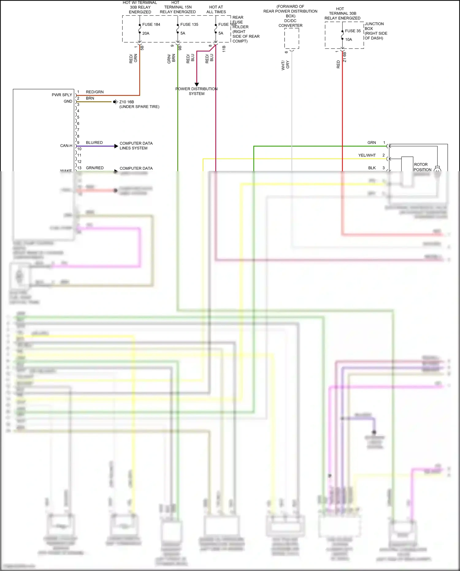 Wiring diagram computer data lines system for BMW 5 series F10/F11 facelift (2013-2017) (87 of 107)