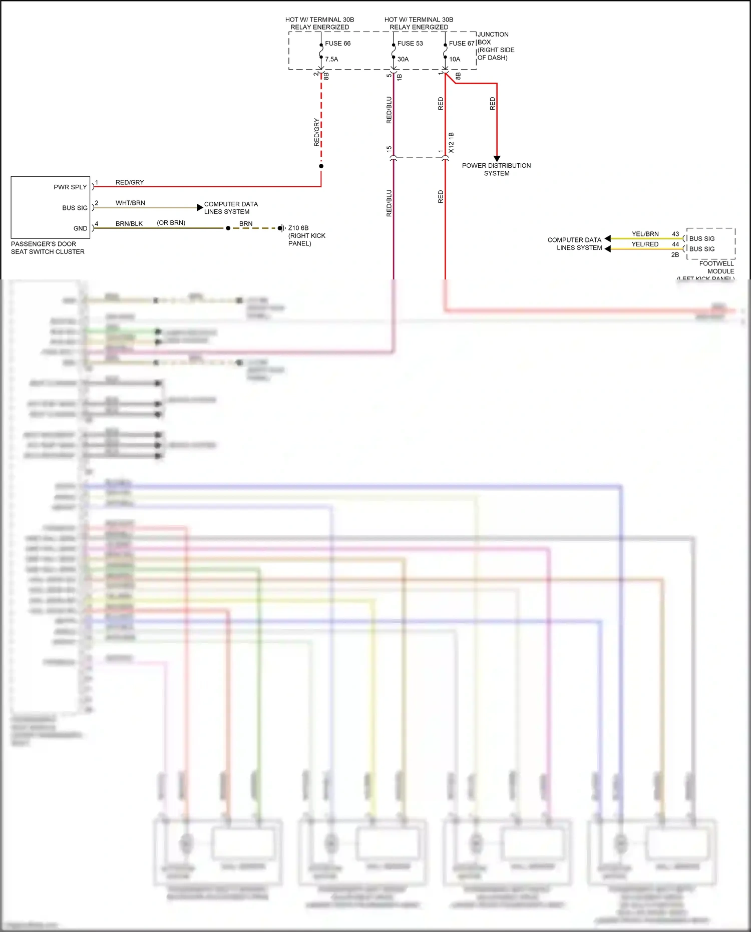 Wiring diagram computer data lines system for BMW 5 series F10/F11 facelift (2013-2017) (47 of 107)