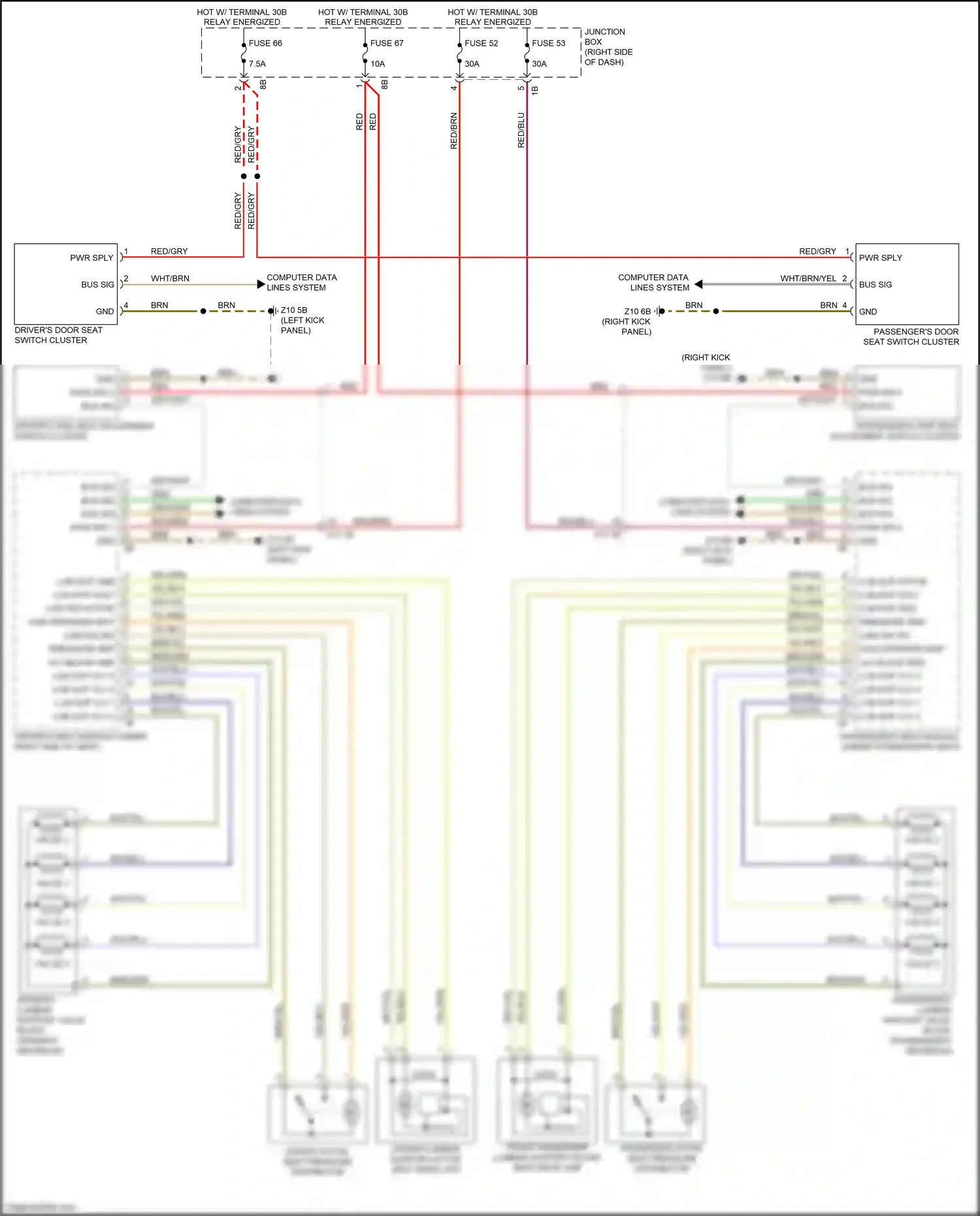 Wiring diagram computer data lines system for BMW 5 series F10/F11 facelift (2013-2017) (43 of 107)