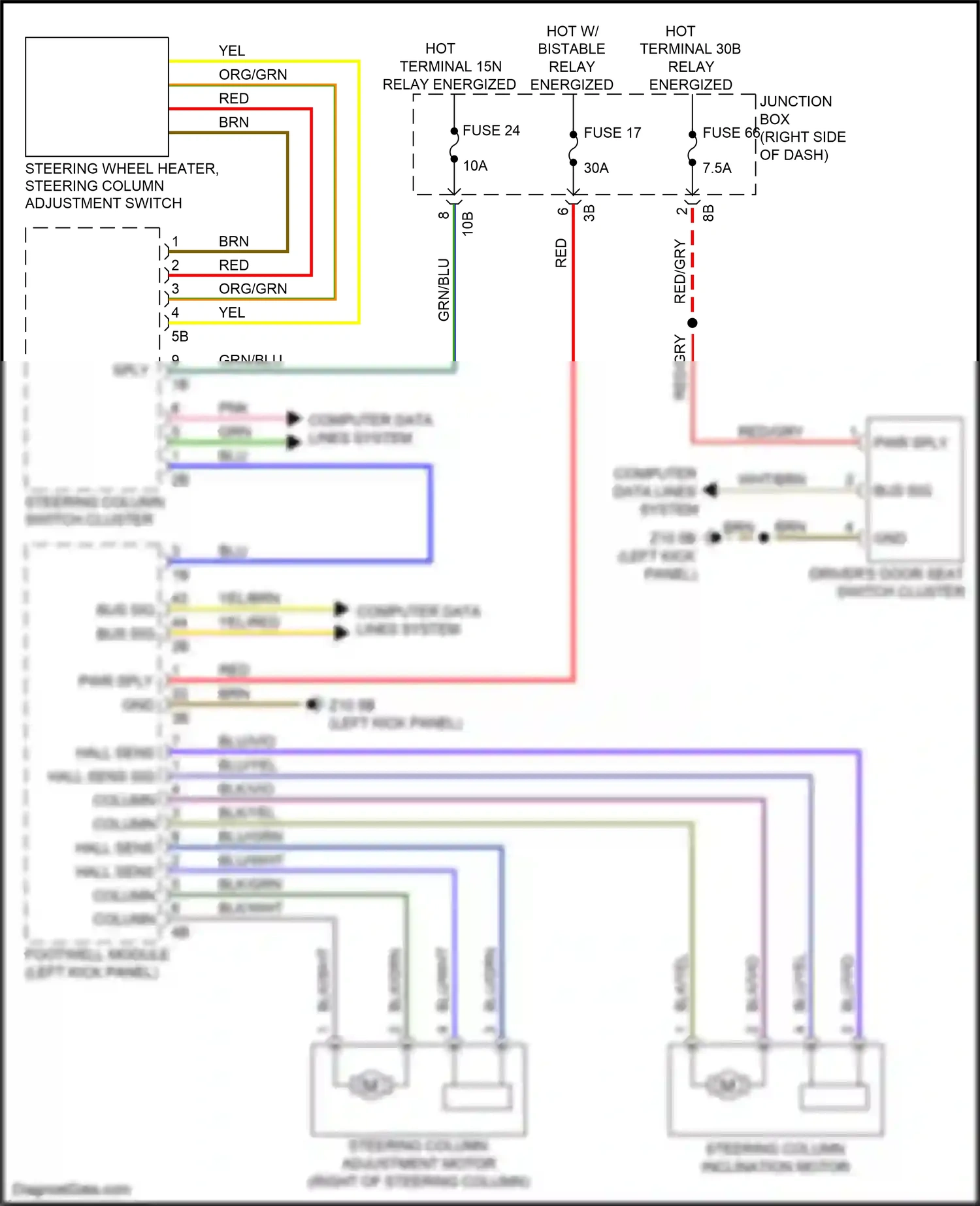 Wiring diagram computer data lines system for BMW 5 series F10/F11 facelift (2013-2017) (50 of 107)