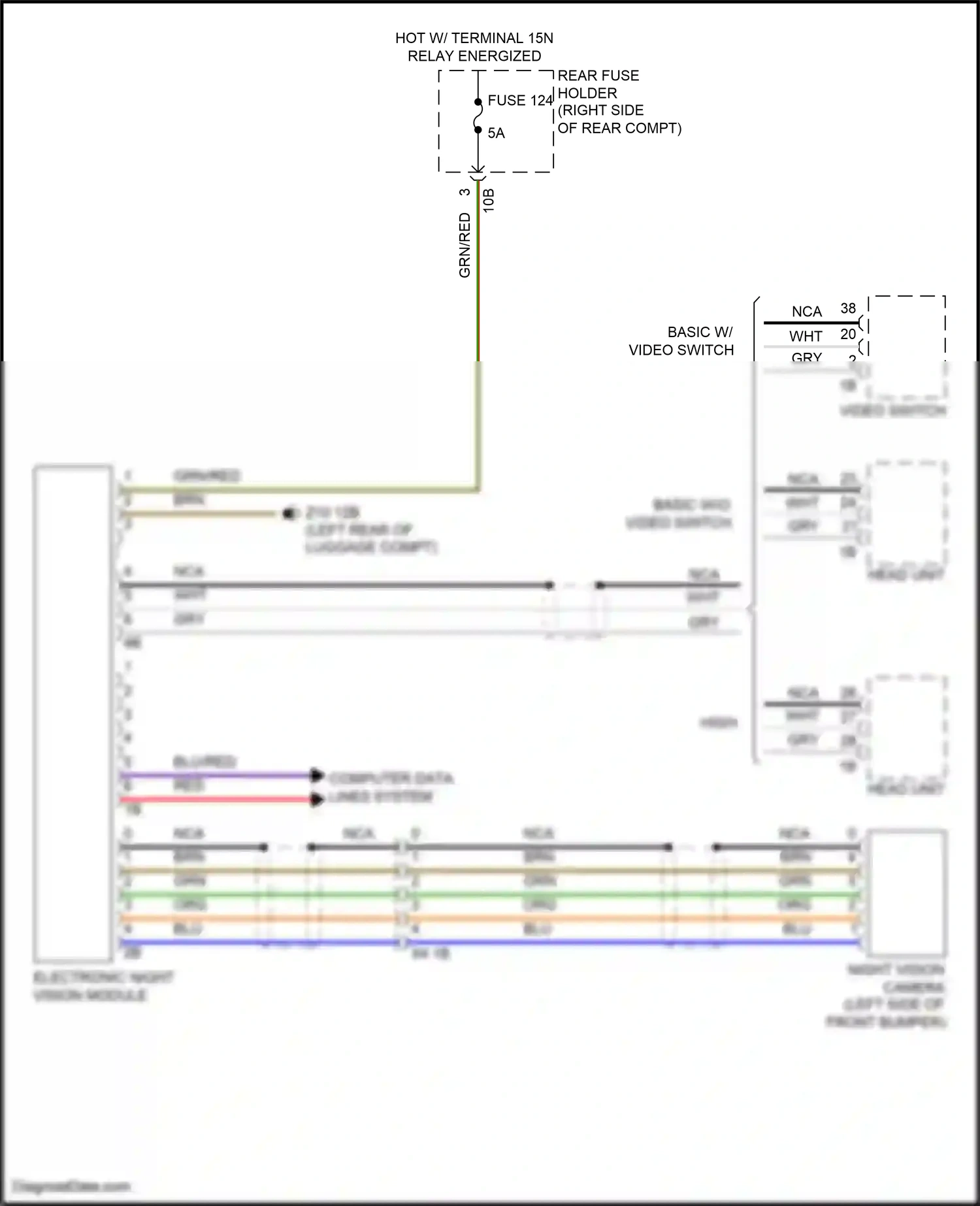 Wiring diagram computer data lines system for BMW 5 series F10/F11 facelift (2013-2017) (84 of 107)