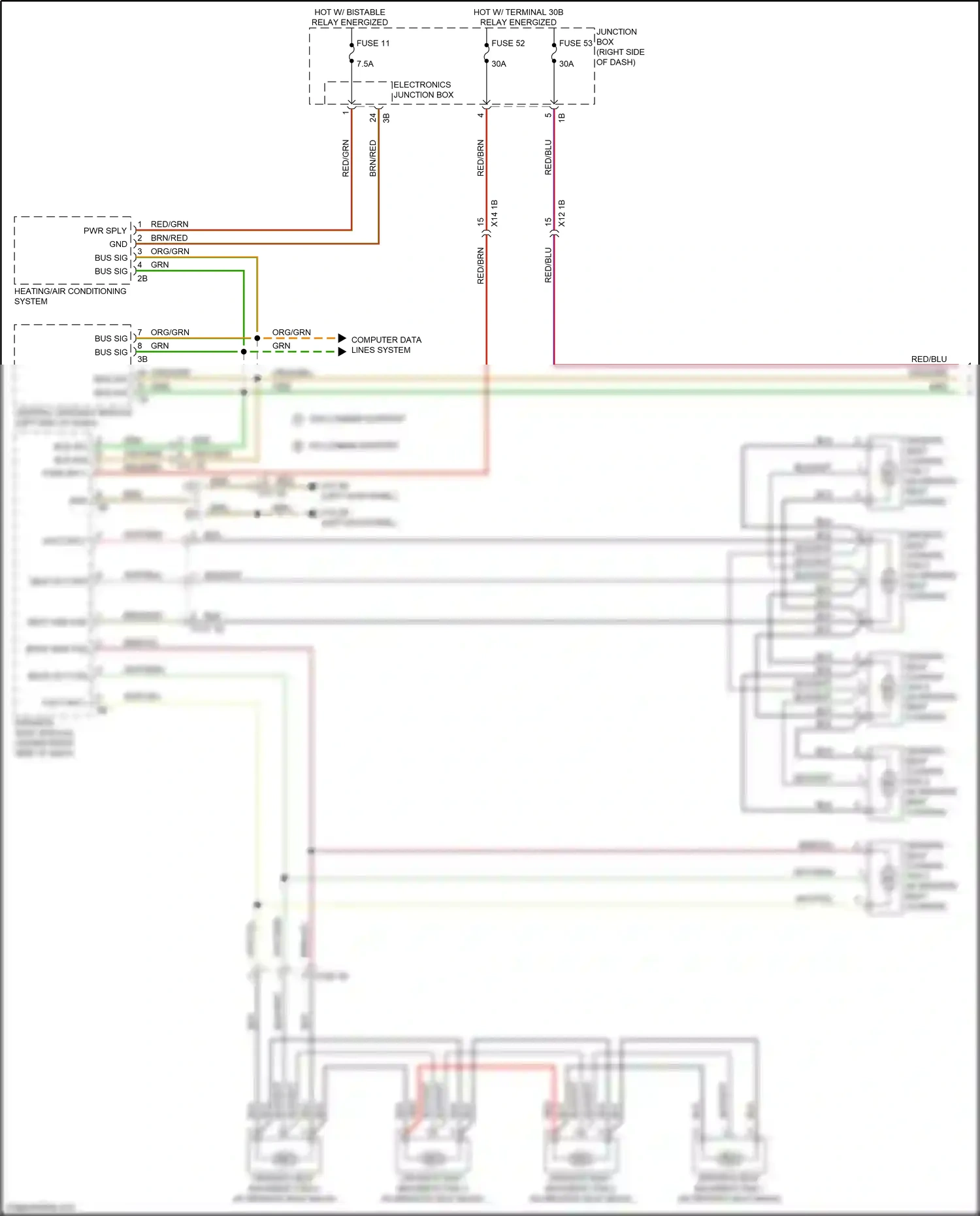 Wiring diagram computer data lines system for BMW 5 series F10/F11 facelift (2013-2017) (19 of 107)