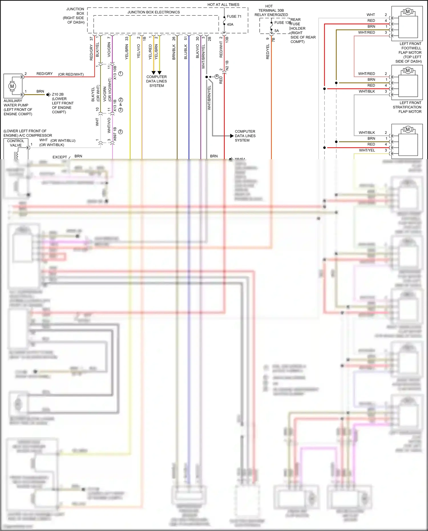 Wiring diagram computer data lines system for BMW 5 series F10/F11 facelift (2013-2017) (95 of 107)