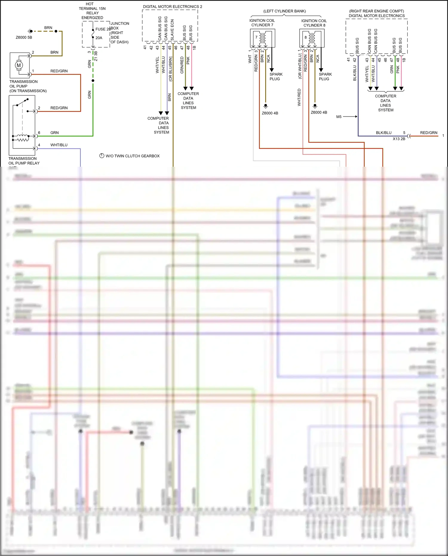 Wiring diagram computer data lines system for BMW 5 series F10/F11 facelift (2013-2017) (107 of 107)