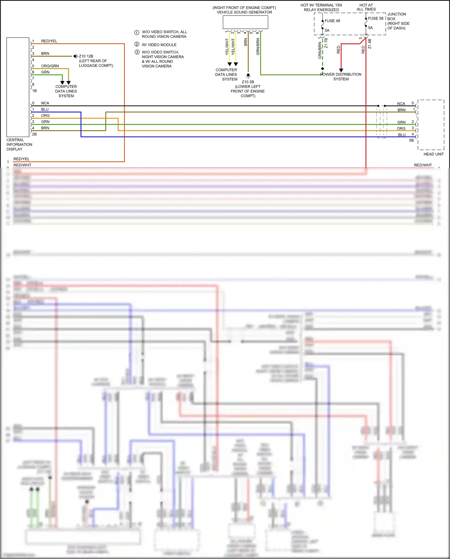 Wiring diagram computer data lines system for BMW 5 series F10/F11 facelift (2013-2017) (41 of 107)