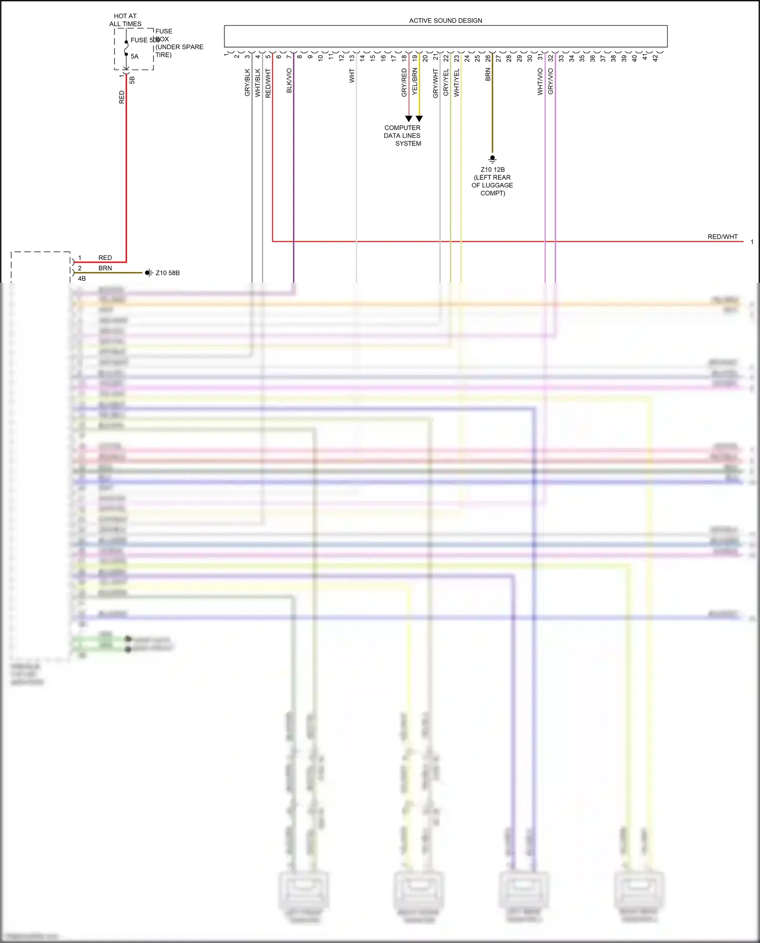 Wiring diagram computer data lines system for BMW 5 series F10/F11 facelift (2013-2017) (39 of 107)
