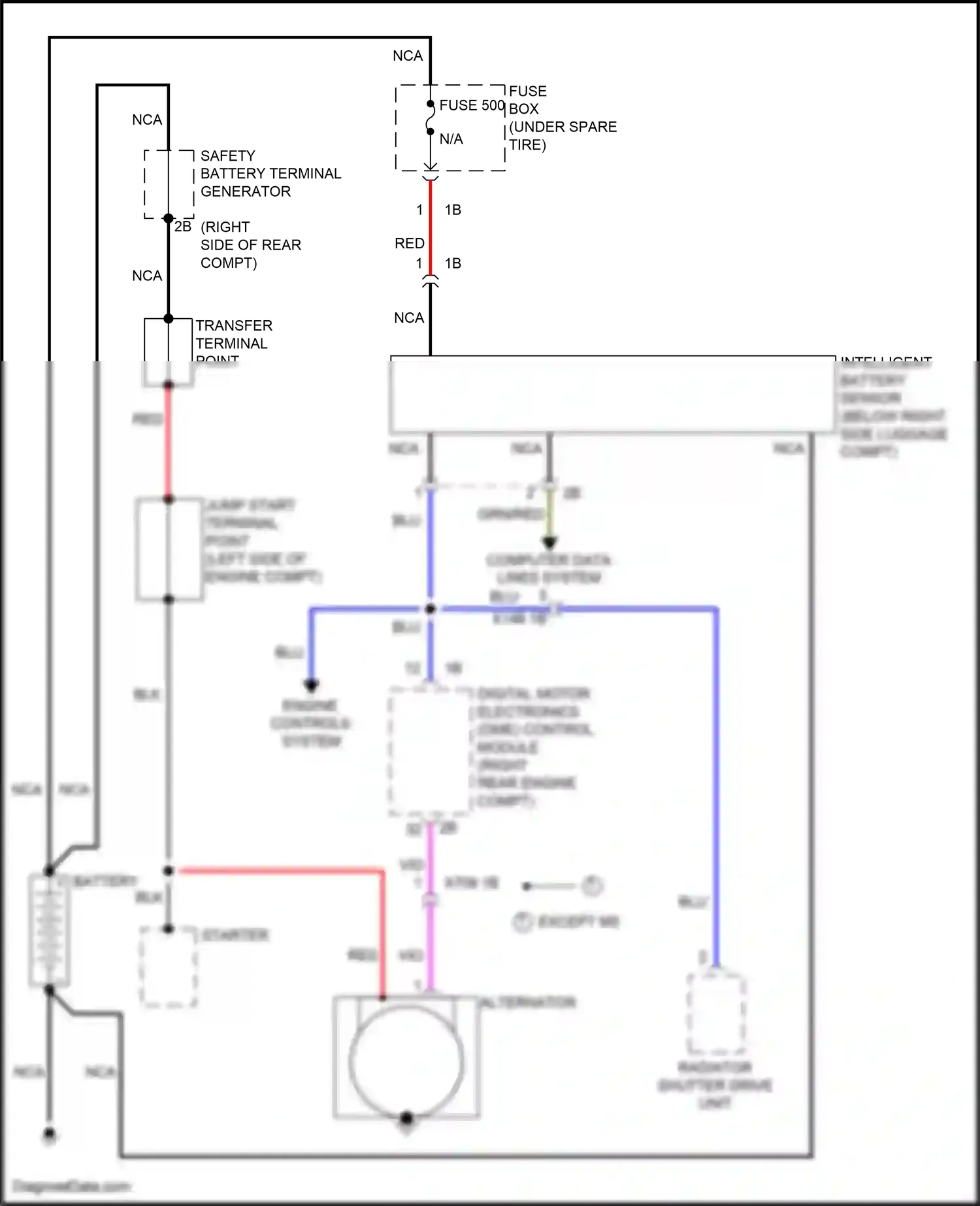 Wiring diagram computer data lines system for BMW 5 series F10/F11 facelift (2013-2017) (52 of 107)