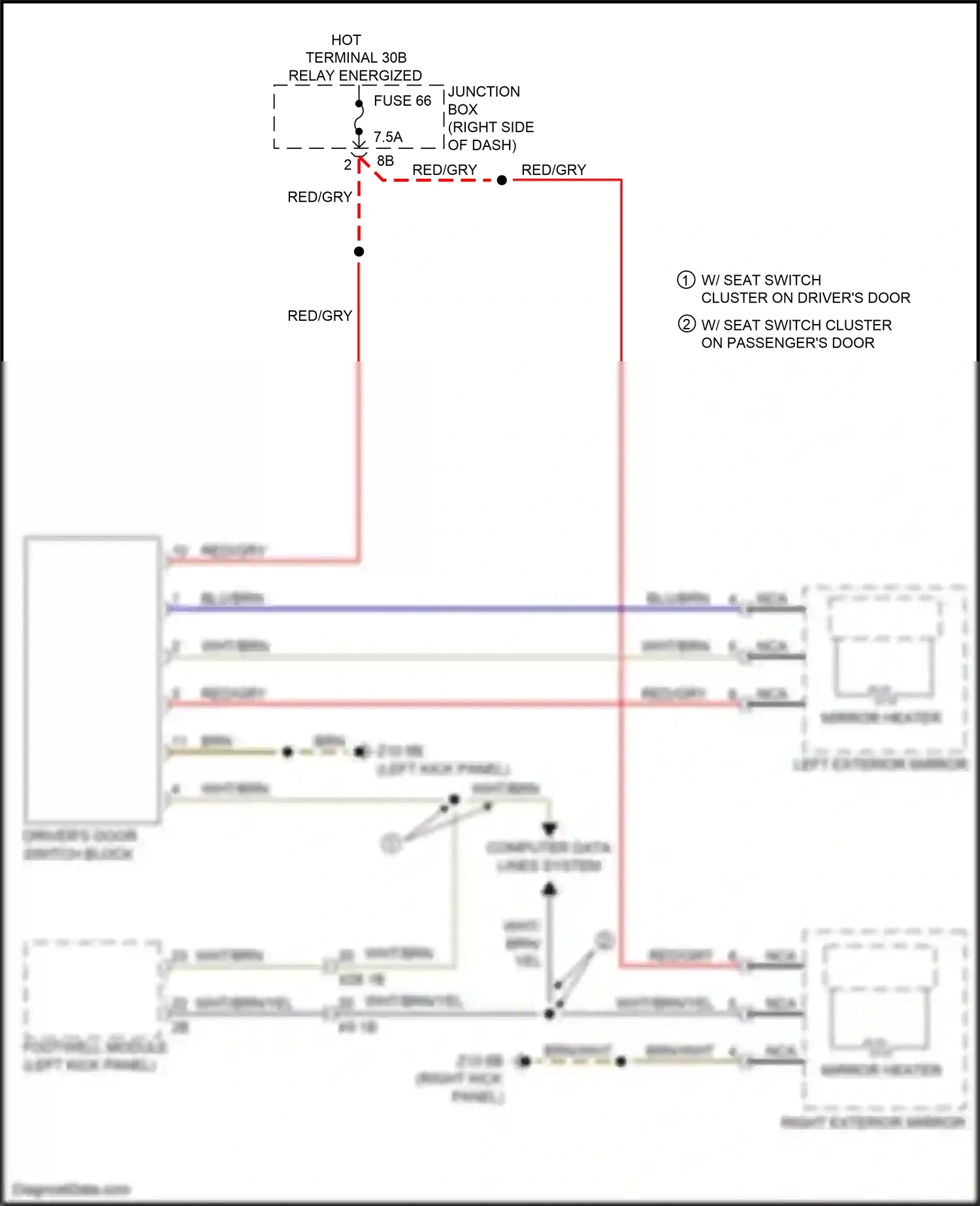 Wiring diagram computer data lines system for BMW 5 series F10/F11 facelift (2013-2017) (23 of 107)