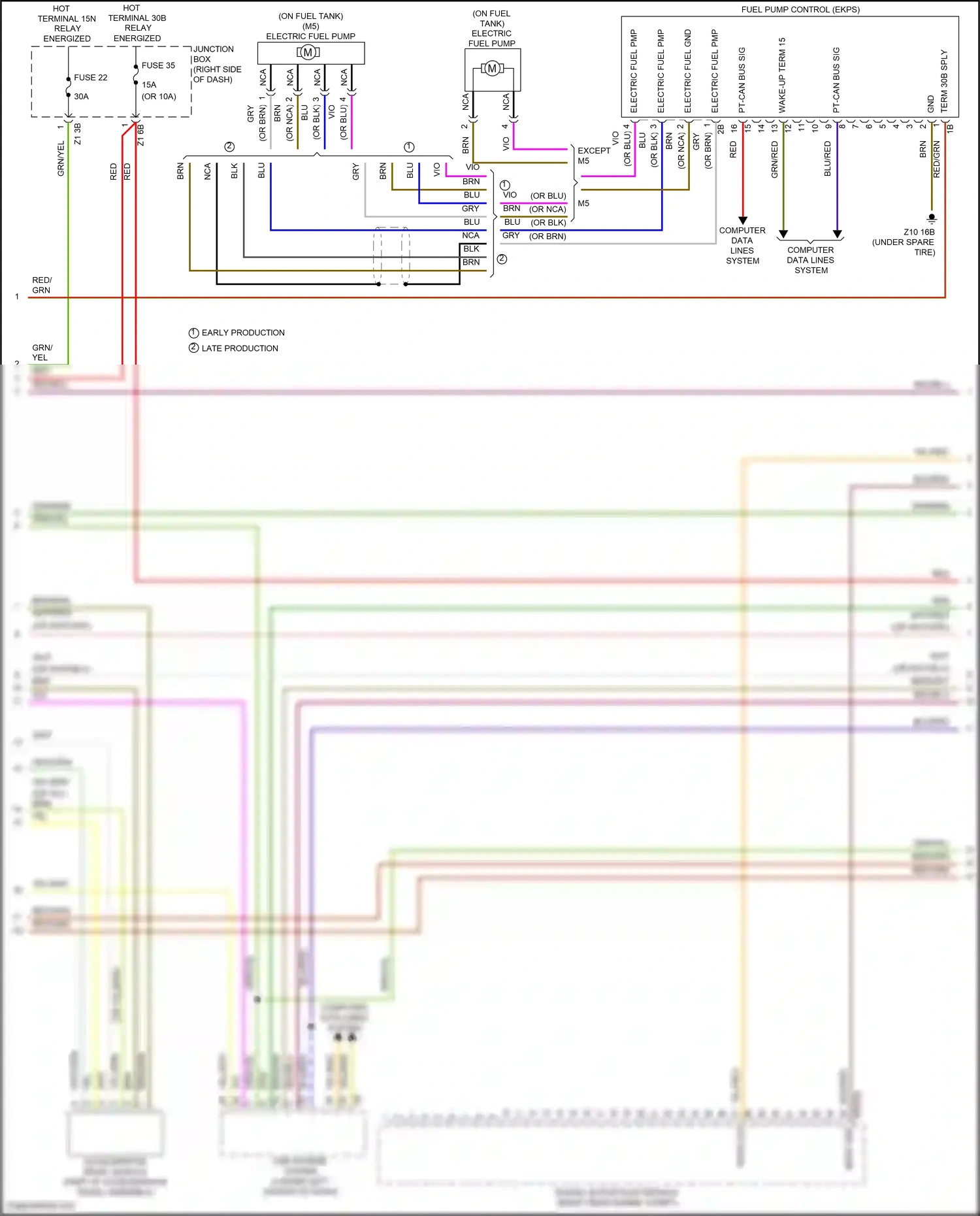 Wiring diagram computer data lines system for BMW 5 series F10/F11 facelift (2013-2017) (106 of 107)
