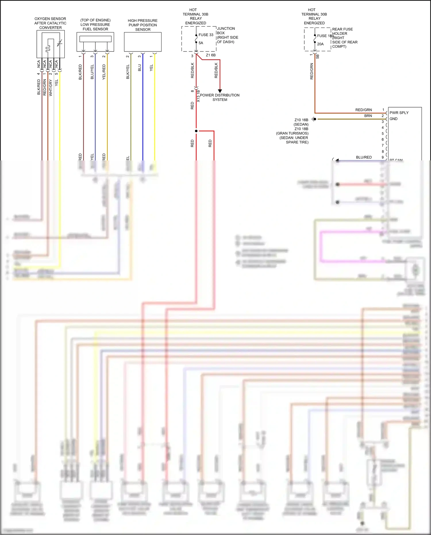 Wiring diagram computer data lines system for BMW 5 series F10/F11 facelift (2013-2017) (102 of 107)