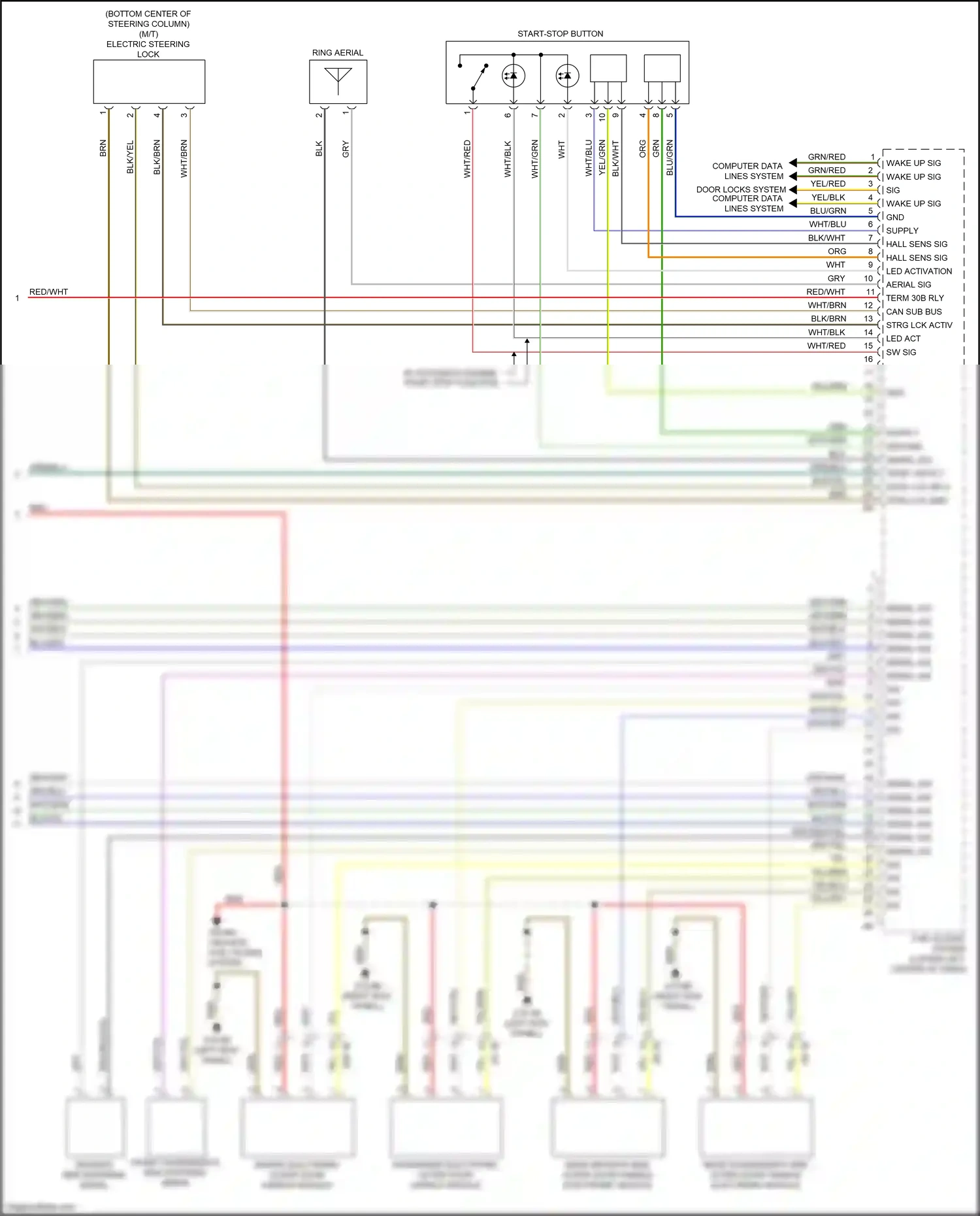 Wiring diagram computer data lines system for BMW 5 series F10/F11 facelift (2013-2017) (62 of 107)