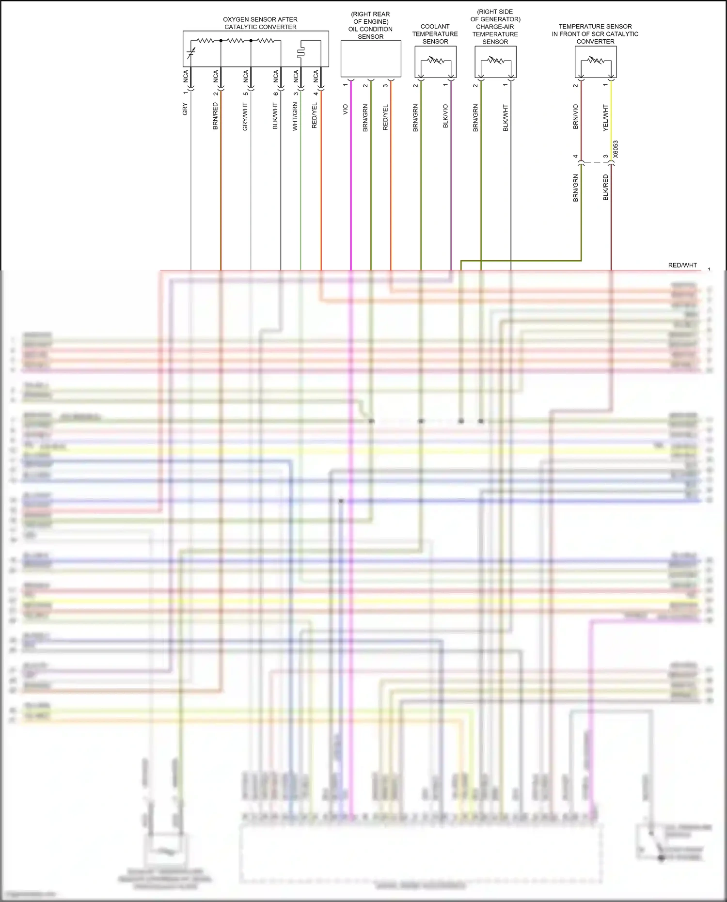 Wiring diagram coolant temperature sensor for BMW 5 series F10/F11 facelift (2013-2017) (3 of 3)