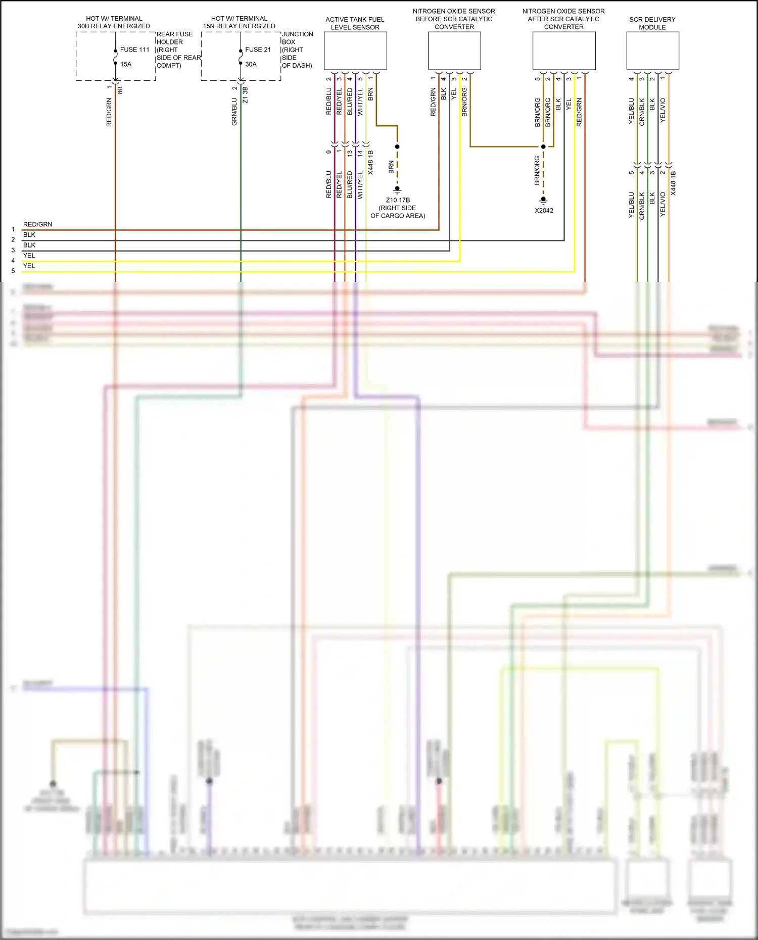Wiring diagram data lines for BMW 5 series F10/F11 facelift (2013-2017) (2 of 3)