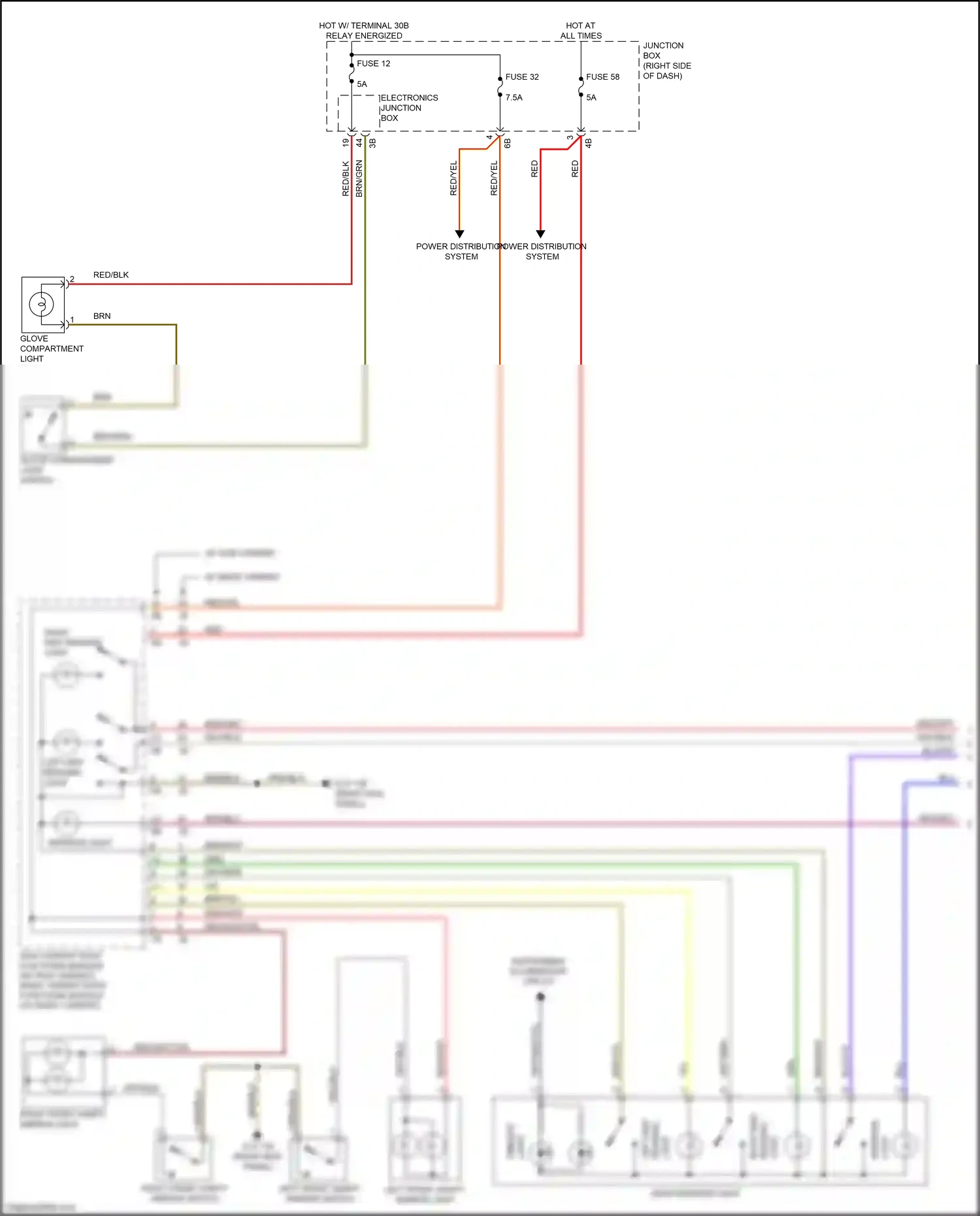 Wiring diagram electronics junction box for BMW 5 series F10/F11 facelift (2013-2017) (13 of 31)