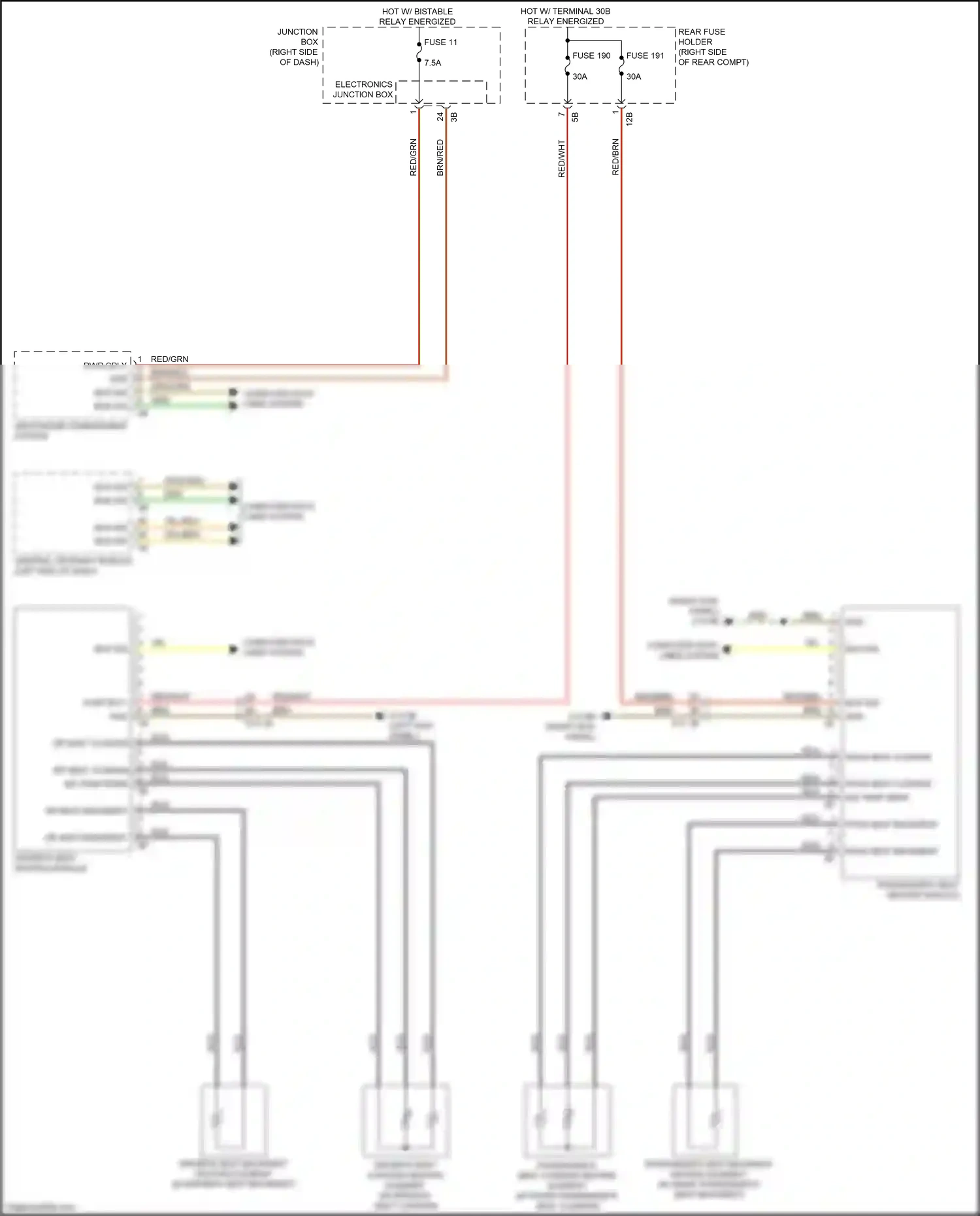 Wiring diagram electronics junction box for BMW 5 series F10/F11 facelift (2013-2017) (3 of 31)
