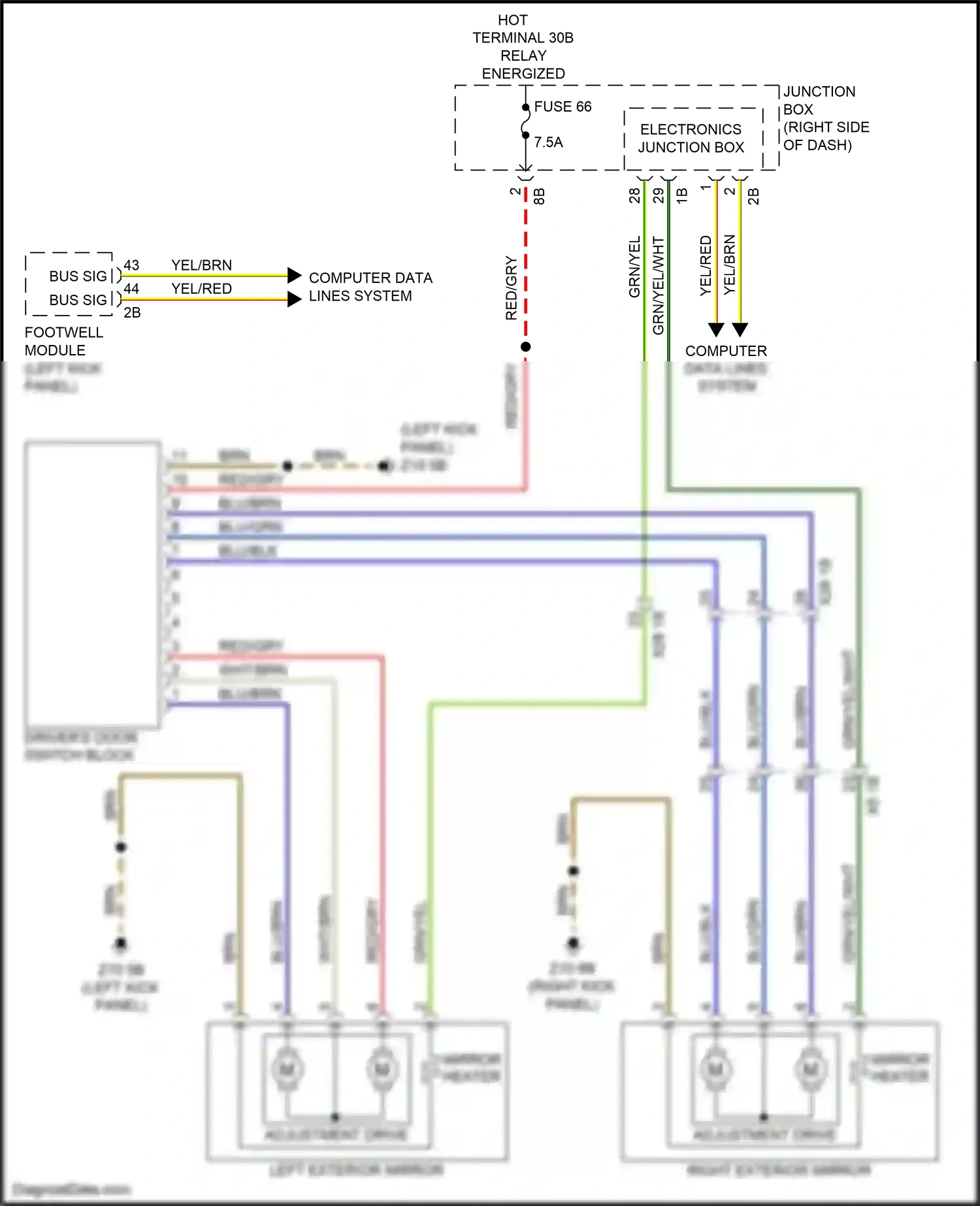 Wiring diagram electronics junction box for BMW 5 series F10/F11 facelift (2013-2017) (8 of 31)