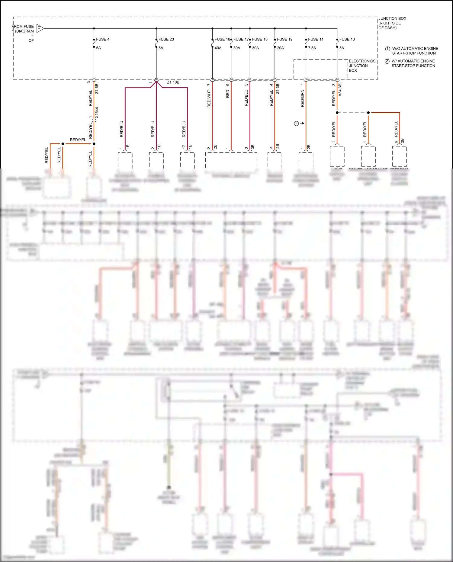 Wiring diagram electronics junction box for BMW 5 series F10/F11 facelift (2013-2017) (31 of 31)