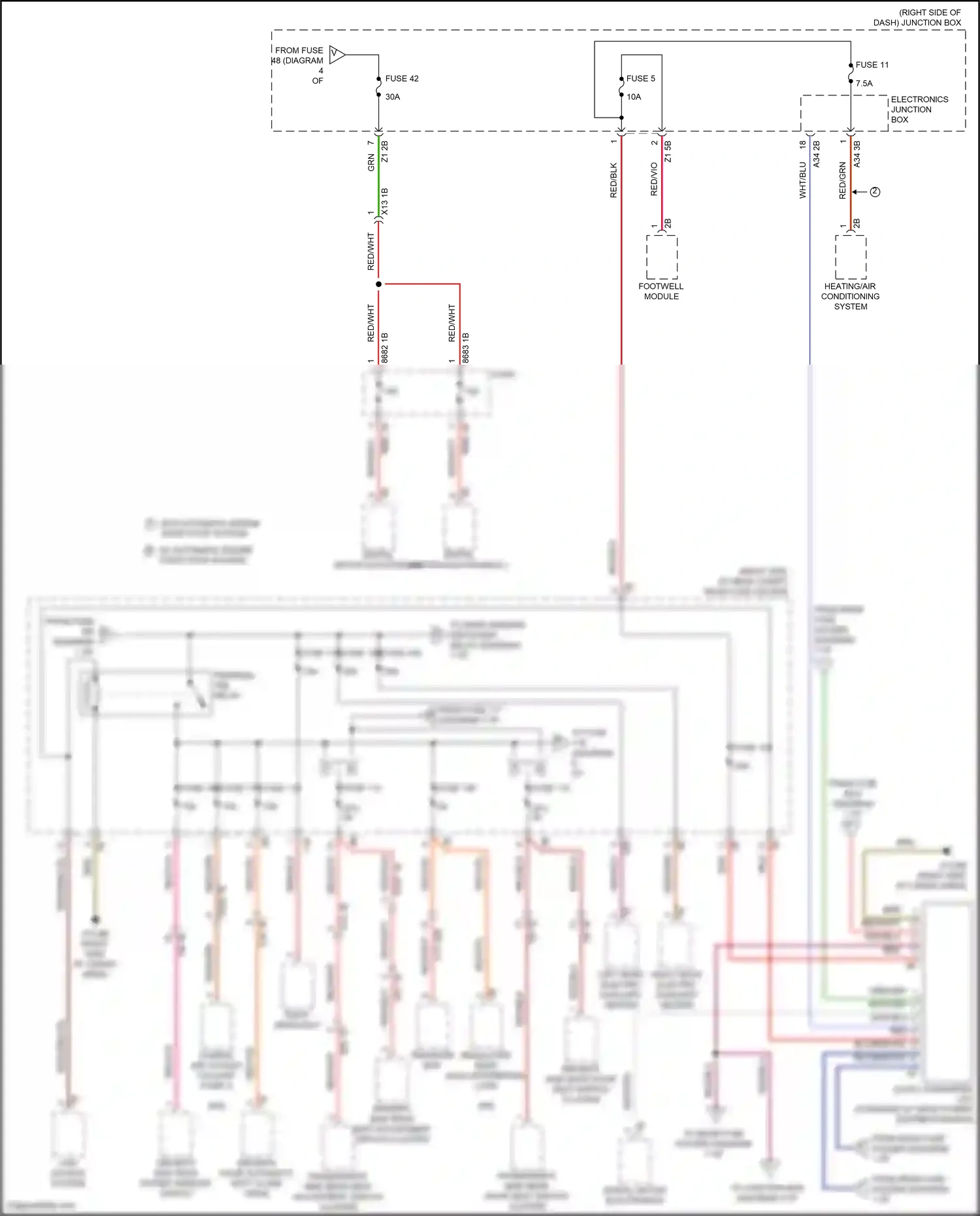 Wiring diagram electronics junction box for BMW 5 series F10/F11 facelift (2013-2017) (27 of 31)