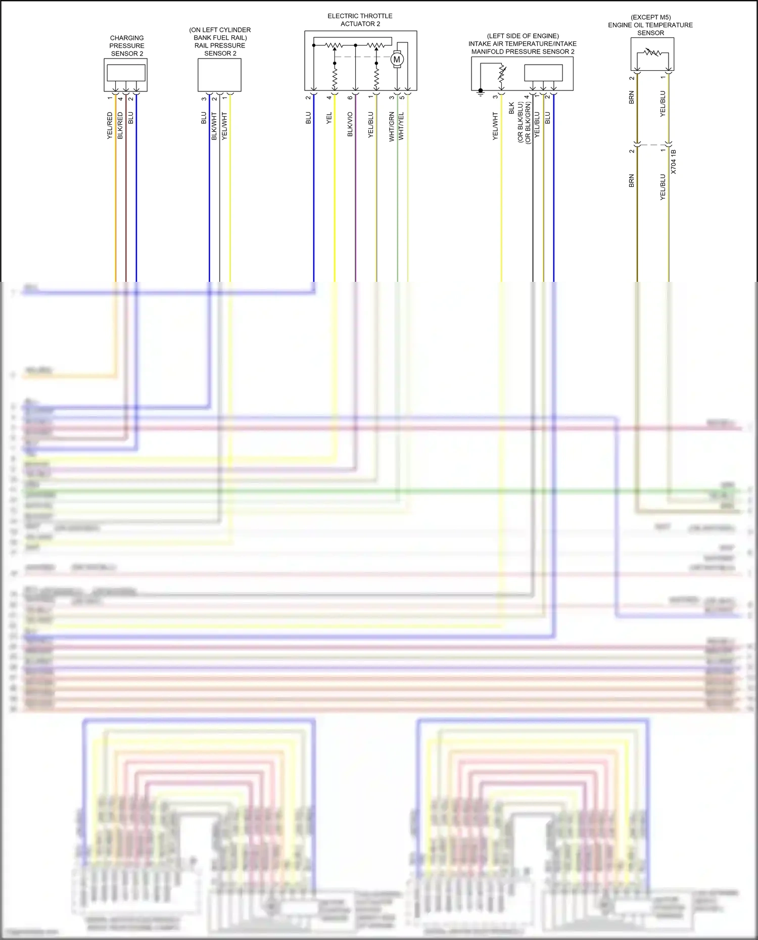 Wiring diagram engine oil temperature sensor for BMW 5 series F10/F11 facelift (2013-2017) (2 of 2)