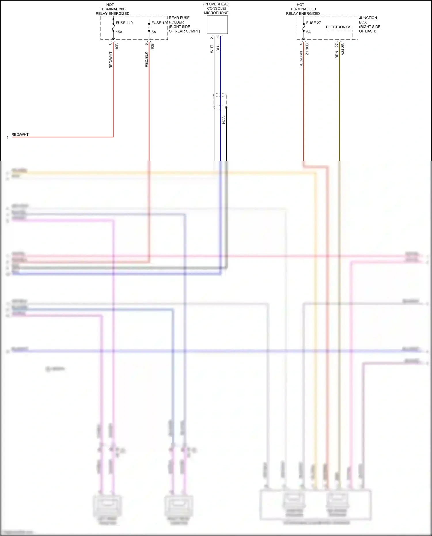 Wiring diagram extendable dashboard speaker for BMW 5 series F10/F11 facelift (2013-2017) (1 of 1)