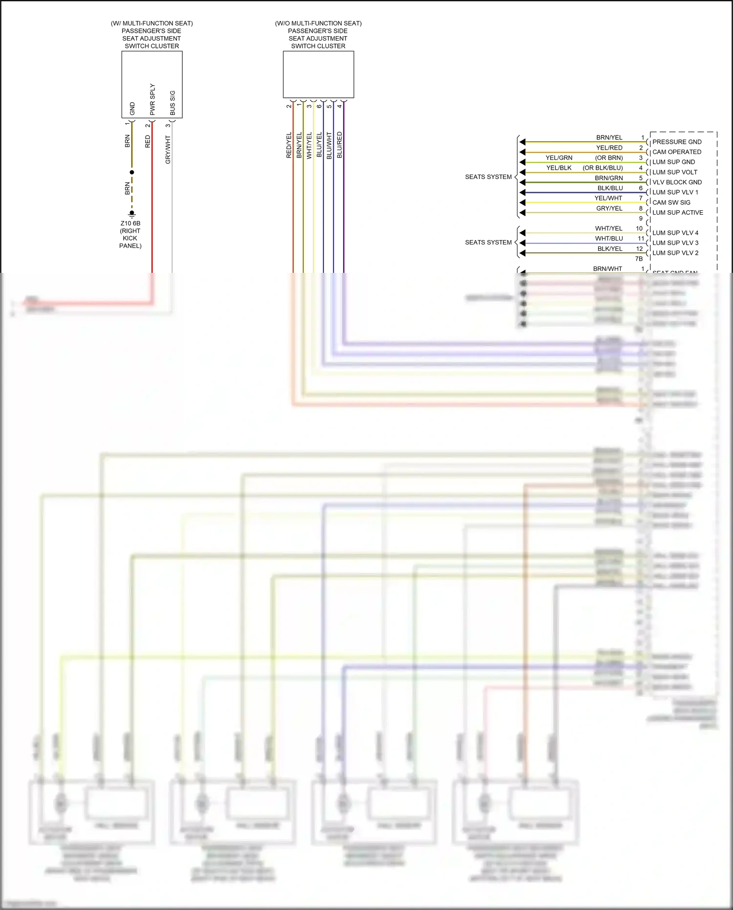 Wiring diagram hall sensor for BMW 5 series F10/F11 facelift (2013-2017) (2 of 4)