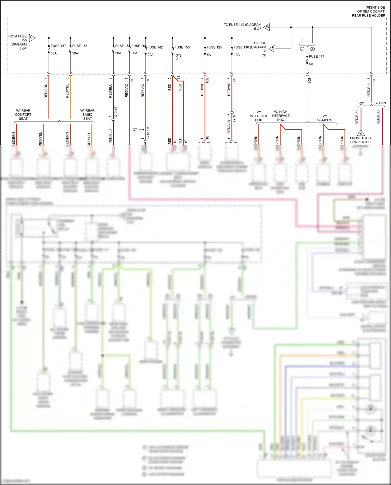 Wiring diagram high interface box for BMW 5 series F10/F11 facelift (2013-2017) (3 of 3)