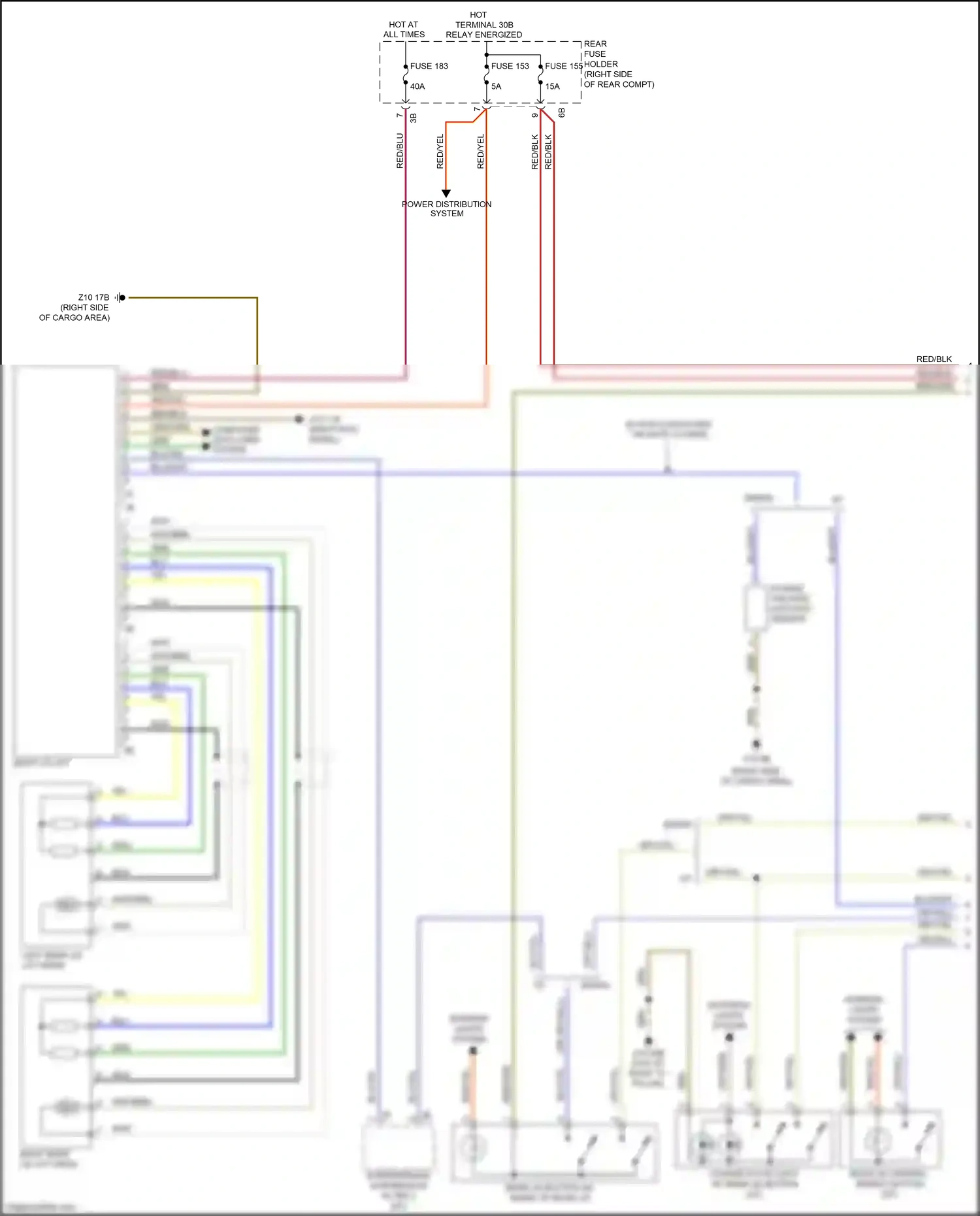 Wiring diagram interference suppressor filter 2 for BMW 5 series F10/F11 facelift (2013-2017) (2 of 2)