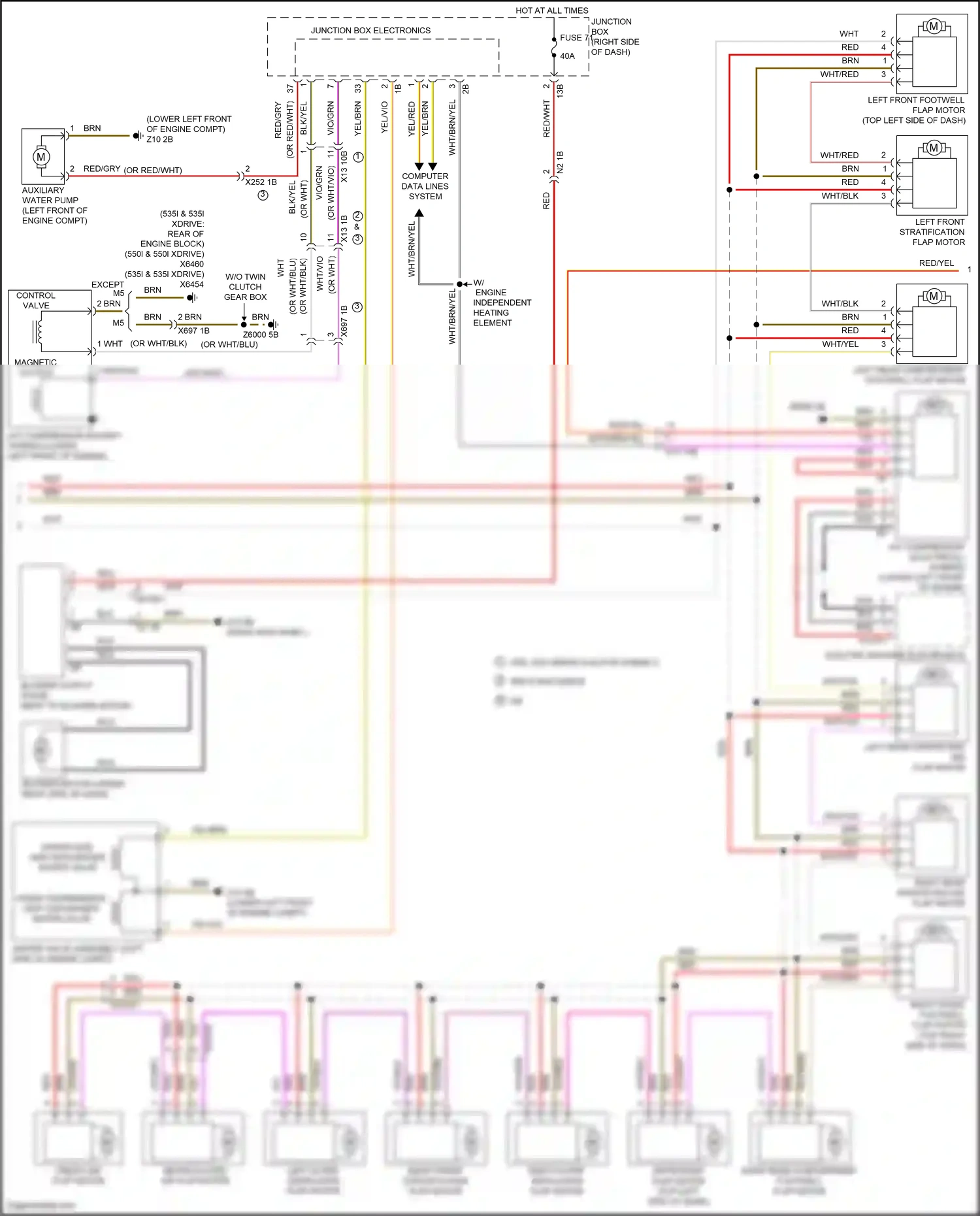 Wiring diagram junction box electronics for BMW 5 series F10/F11 facelift (2013-2017) (13 of 13)