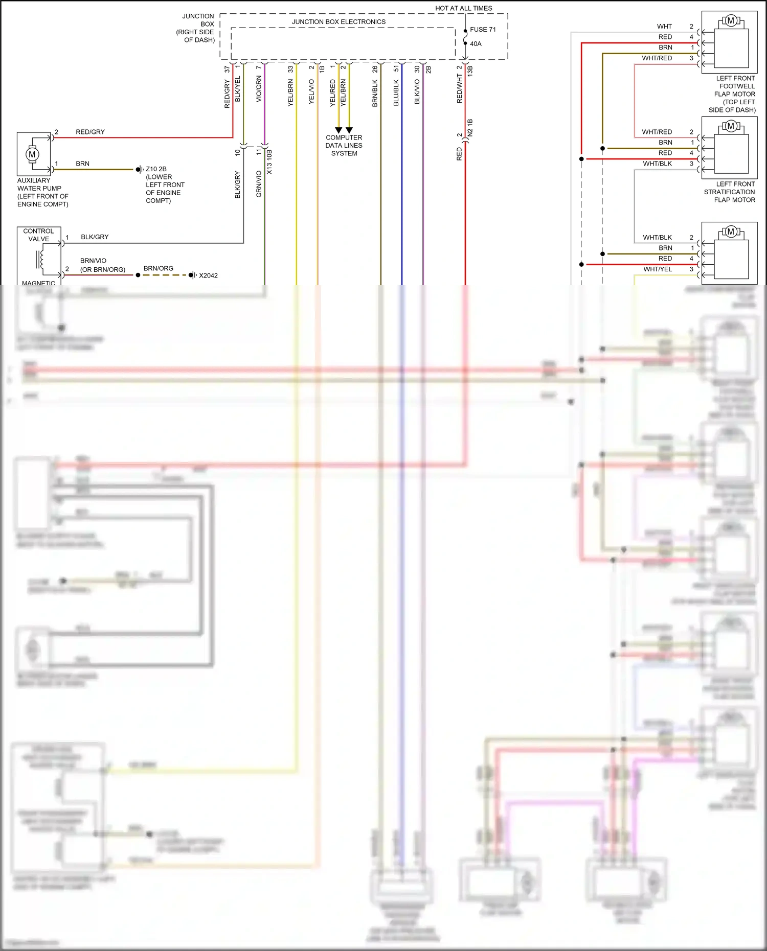 Wiring diagram junction box electronics for BMW 5 series F10/F11 facelift (2013-2017) (3 of 13)