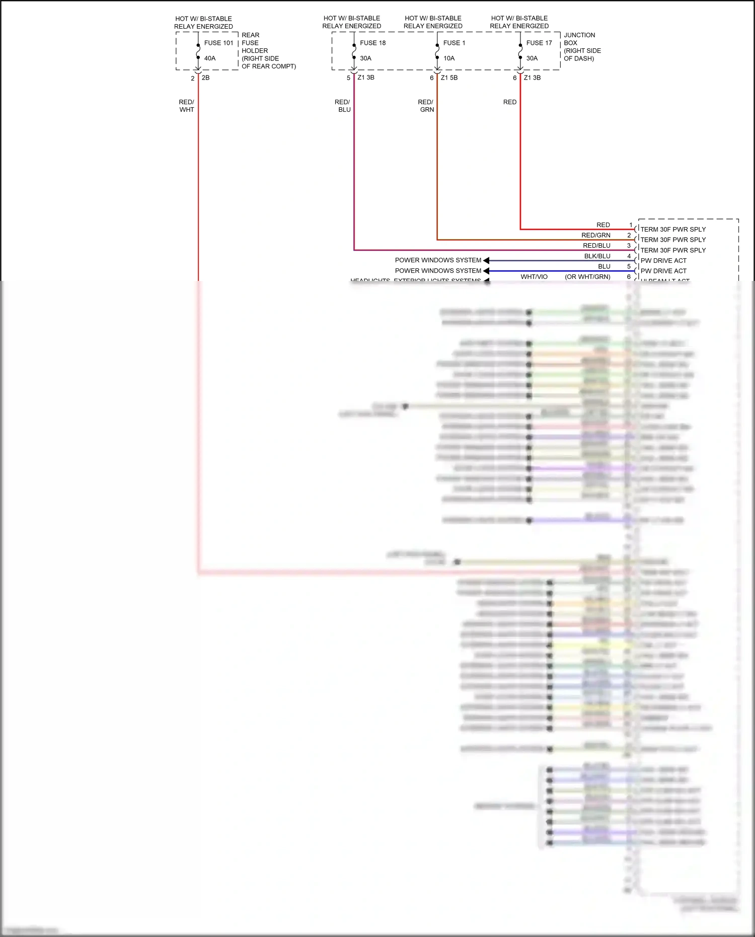 Wiring diagram memory systems for BMW 5 series F10/F11 facelift (2013-2017) (1 of 1)