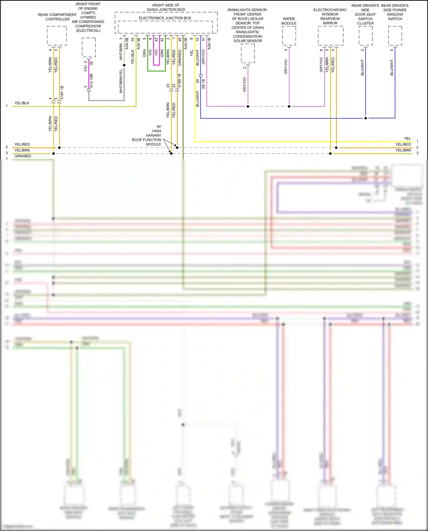 Wiring diagram night vision electronic module for BMW 5 series F10/F11 facelift (2013-2017) (1 of 1)