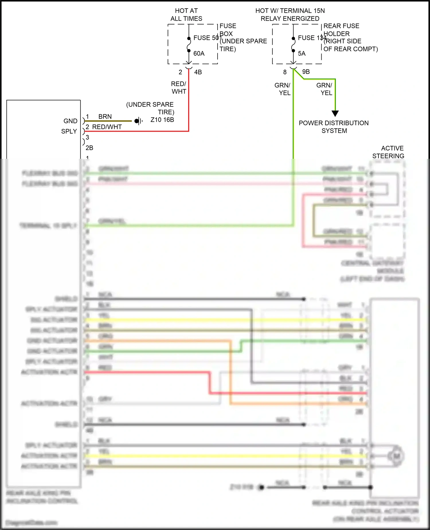 Wiring diagram power distribution system for BMW 5 series F10/F11 facelift (2013-2017) (38 of 47)