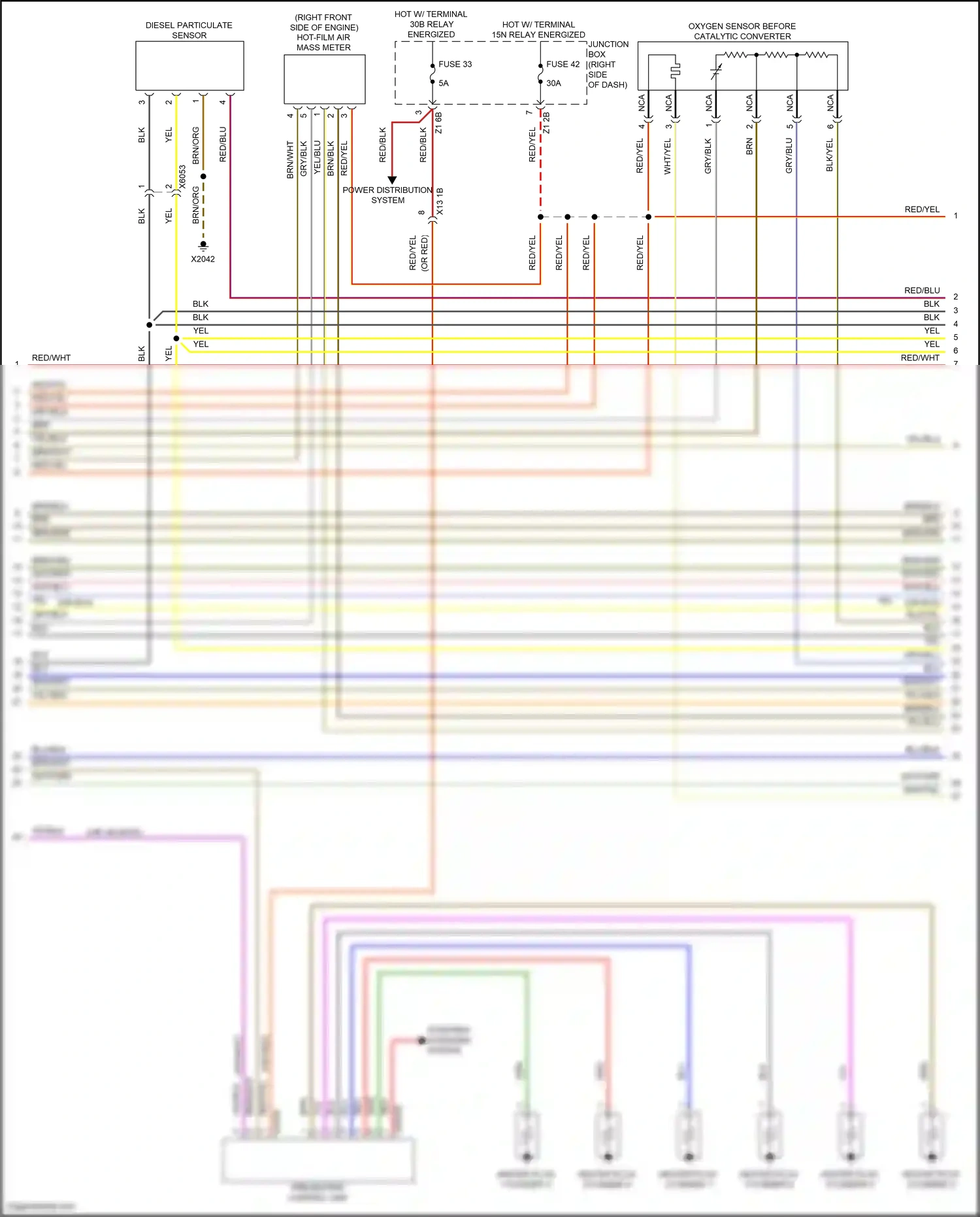Wiring diagram preheating control unit for BMW 5 series F10/F11 facelift (2013-2017) (2 of 2)
