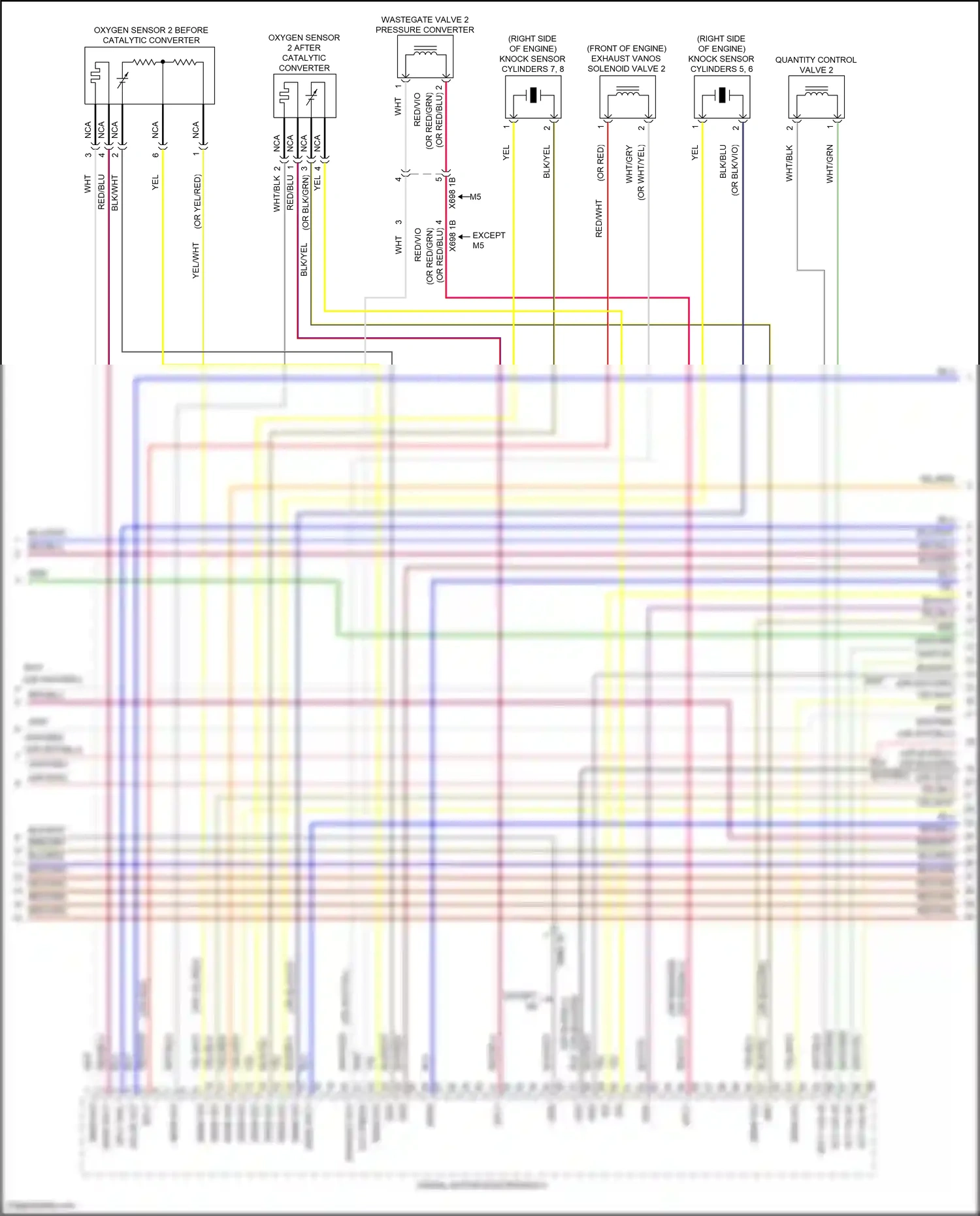 Wiring diagram quantity control valve 2 for BMW 5 series F10/F11 facelift (2013-2017) (1 of 1)