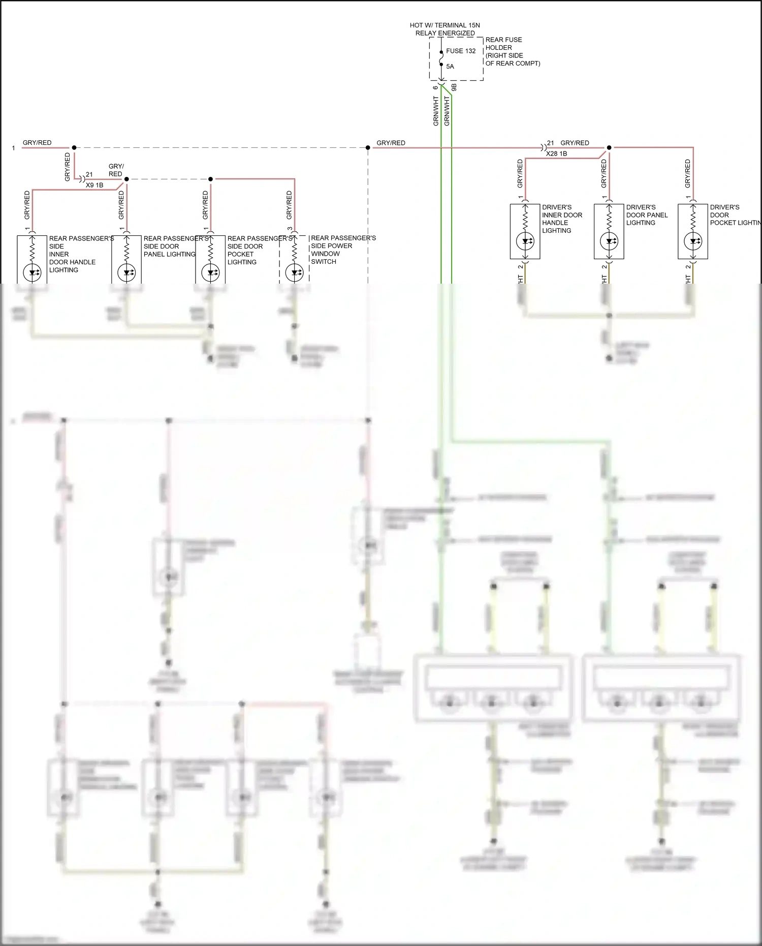 Wiring diagram rear compartment automatic climate control for BMW 5 series F10/F11 facelift (2013-2017) (5 of 8)