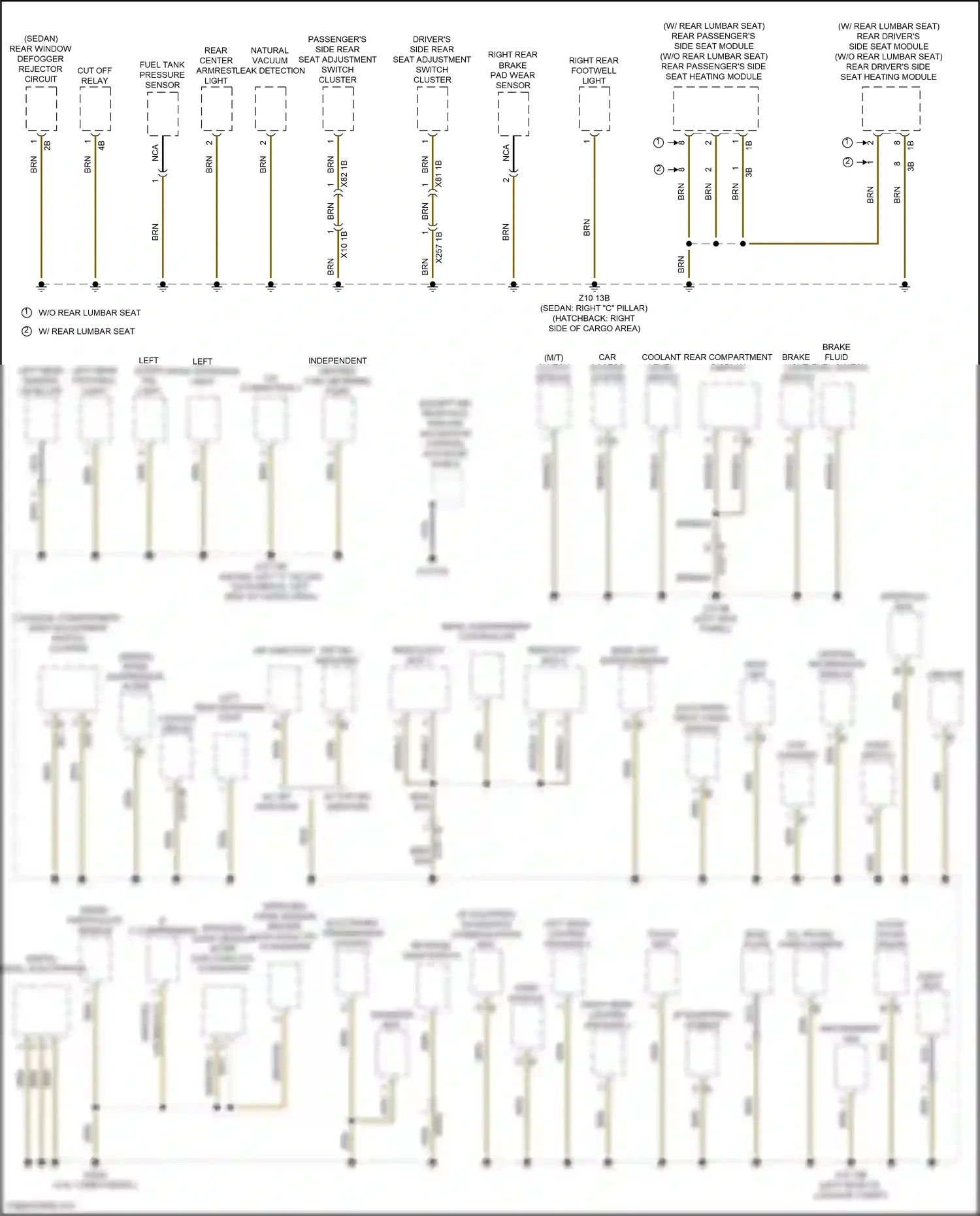Wiring diagram rear compartment controller for BMW 5 series F10/F11 facelift (2013-2017) (2 of 5)