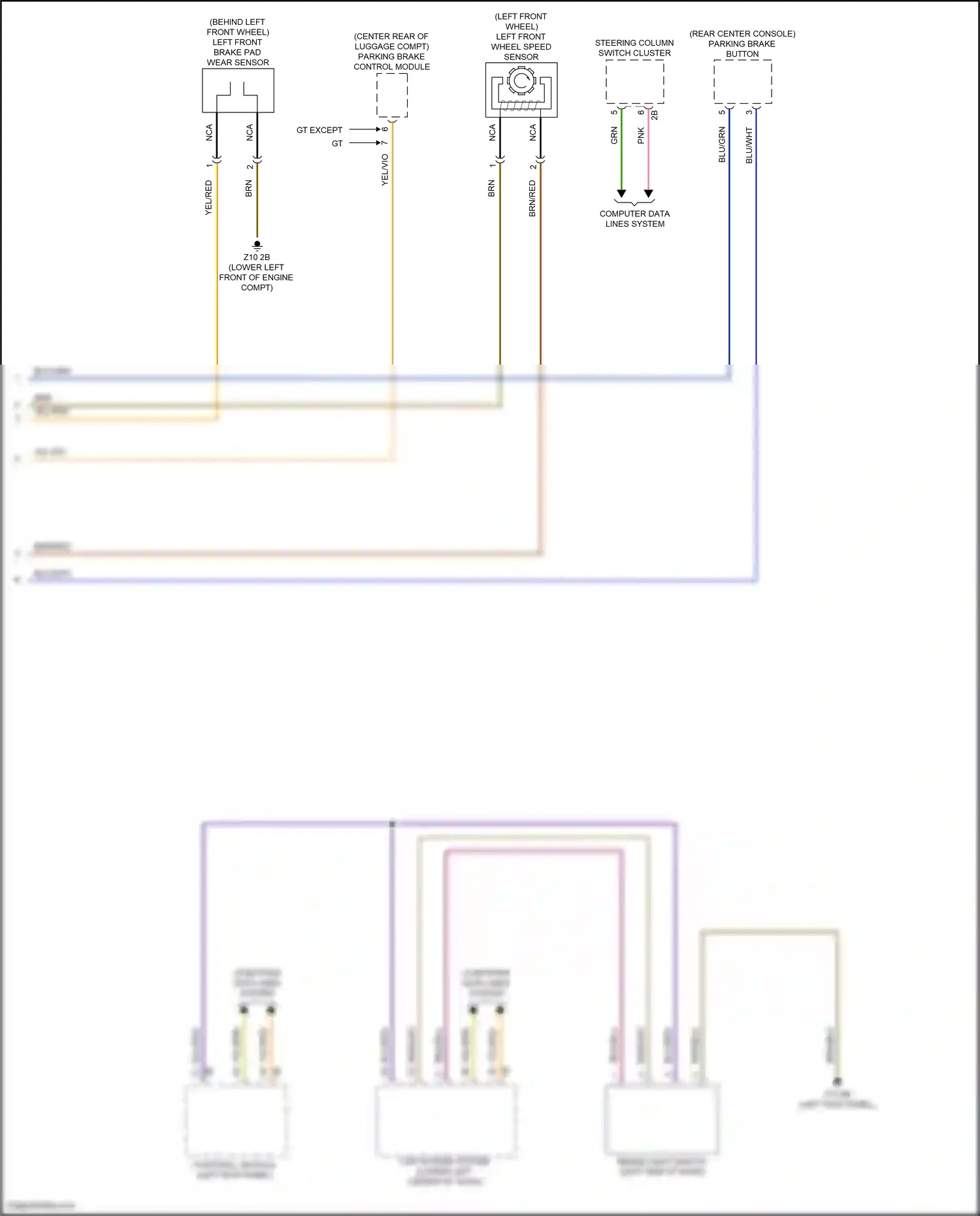 Wiring diagram steering column switch cluster for BMW 5 series F10/F11 facelift (2013-2017) (2 of 17)