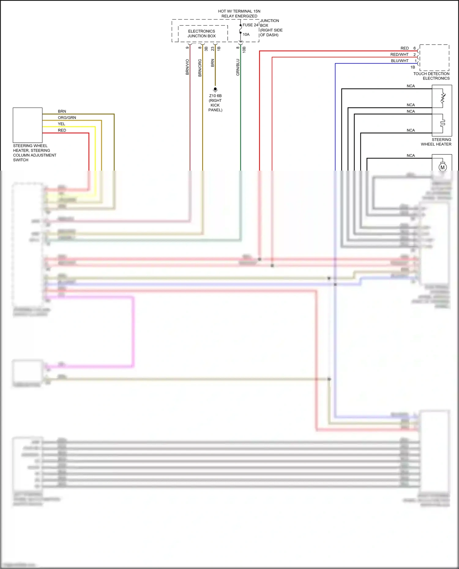 Wiring diagram touch detection electronics for BMW 5 series F10/F11 facelift (2013-2017) (1 of 1)