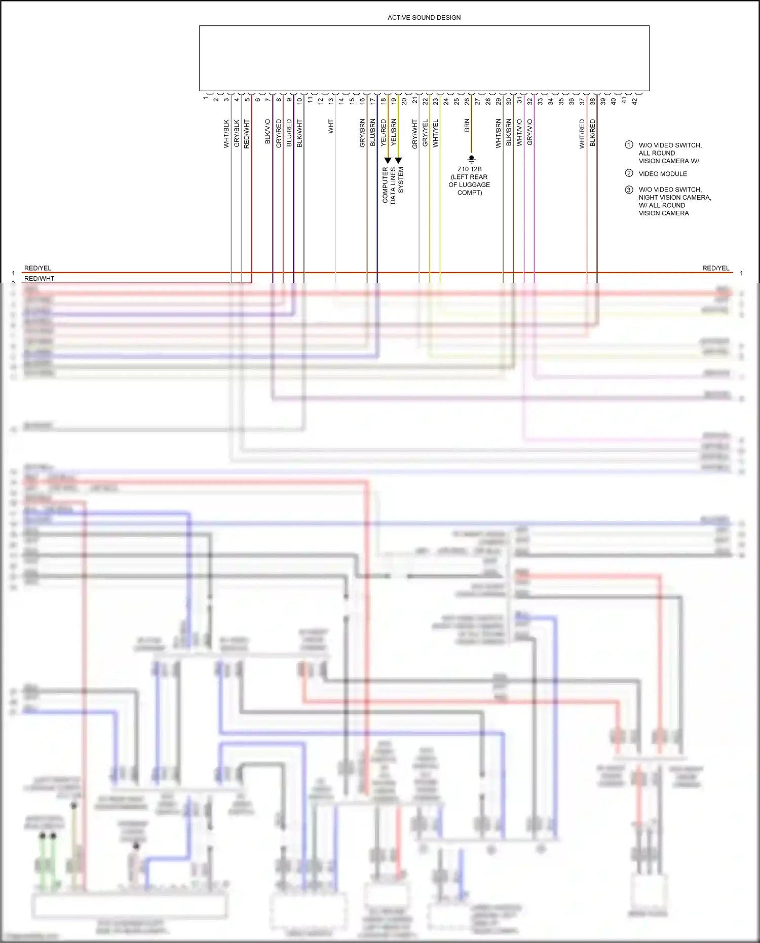 Wiring diagram video module for BMW 5 series F10/F11 facelift (2013-2017) (4 of 12)